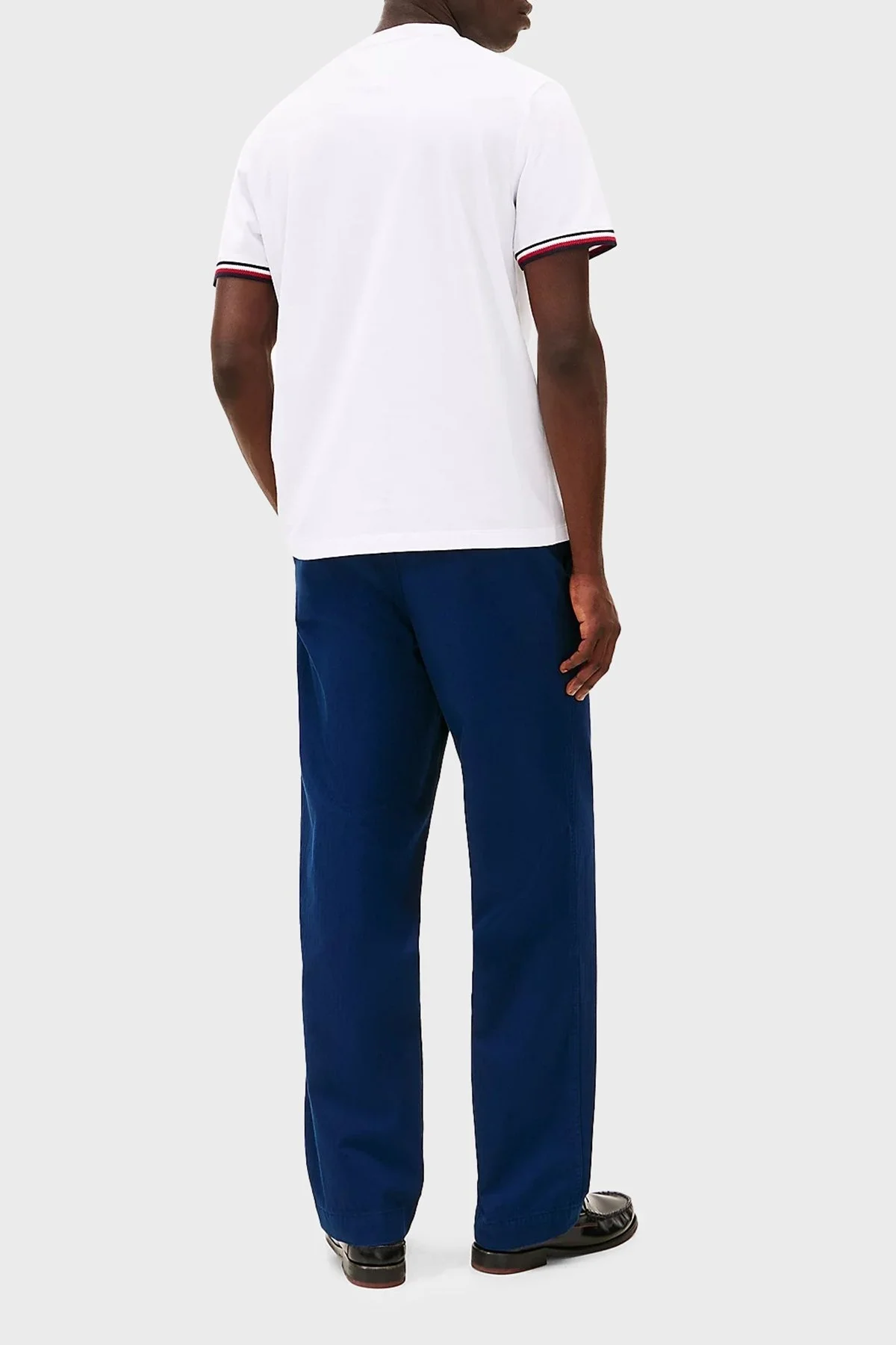 Tommy Hilfiger % 100 Pamuk Regular Fit Bisiklet Yaka Erkek T Shirt MW0MW38630 YBR BEYAZ - 9