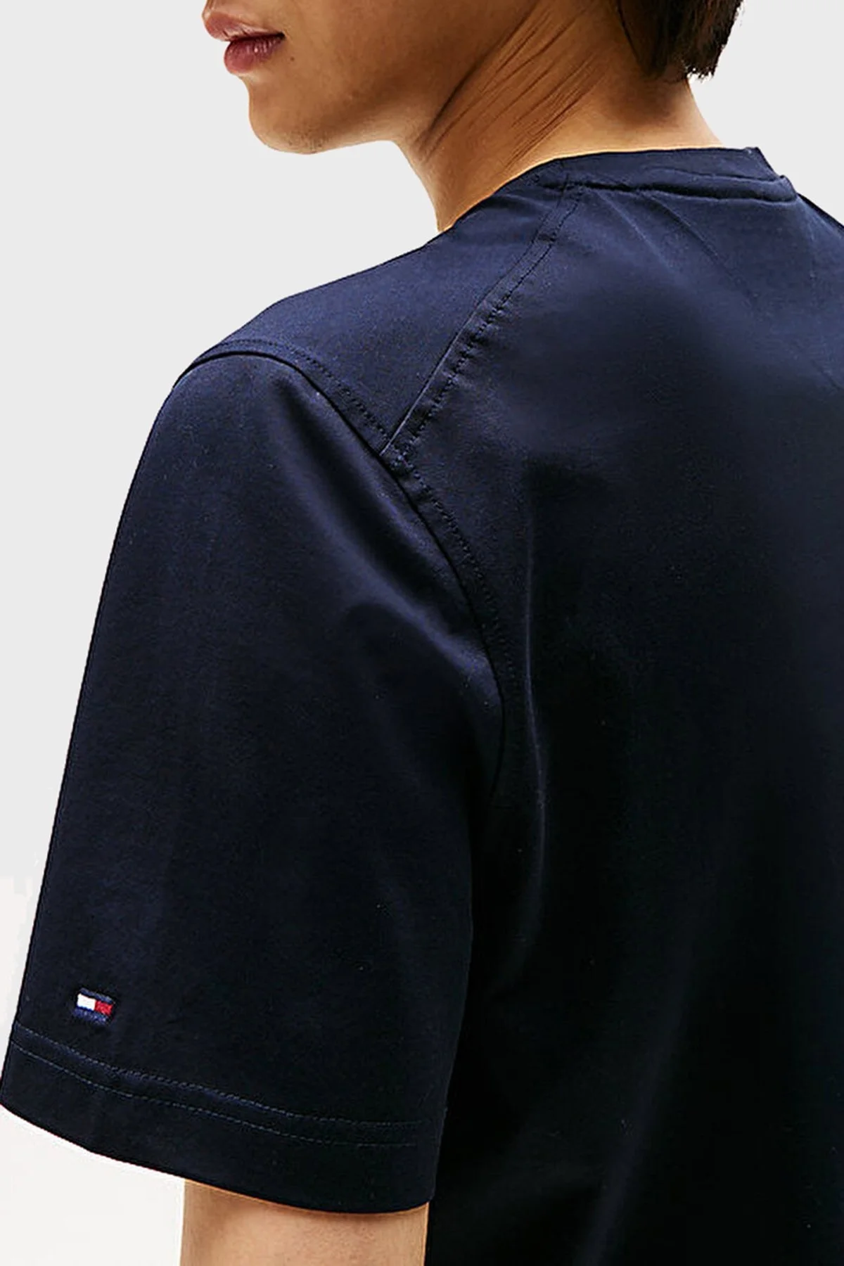 Tommy Hilfiger % 100 Pamuk Regular Fit Bisiklet Yaka Erkek T Shirt MW0MW39779 DW5 LACİVERT - 4