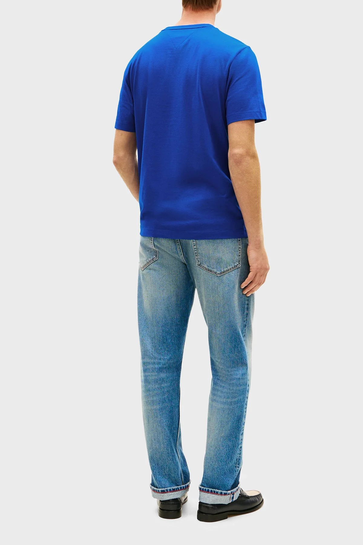 Tommy Hilfiger % 100 Pamuk Regular Fit Bisiklet Yaka Erkek T Shirt MW0MW39995 C7F MAVİ - 3