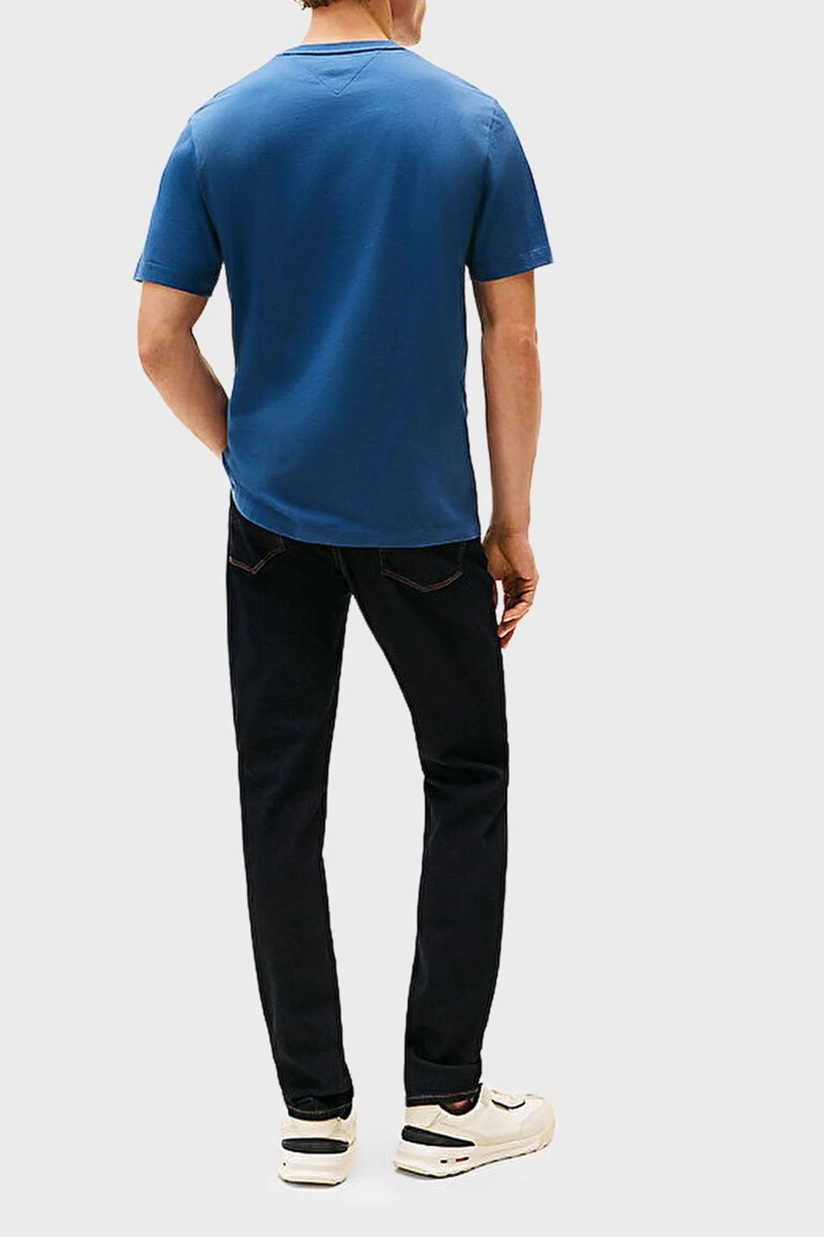 Tommy Hilfiger % 100 Pamuk Regular Fit Bisiklet Yaka Erkek T Shirt MW0MW39995 DBZ MAVİ - 3