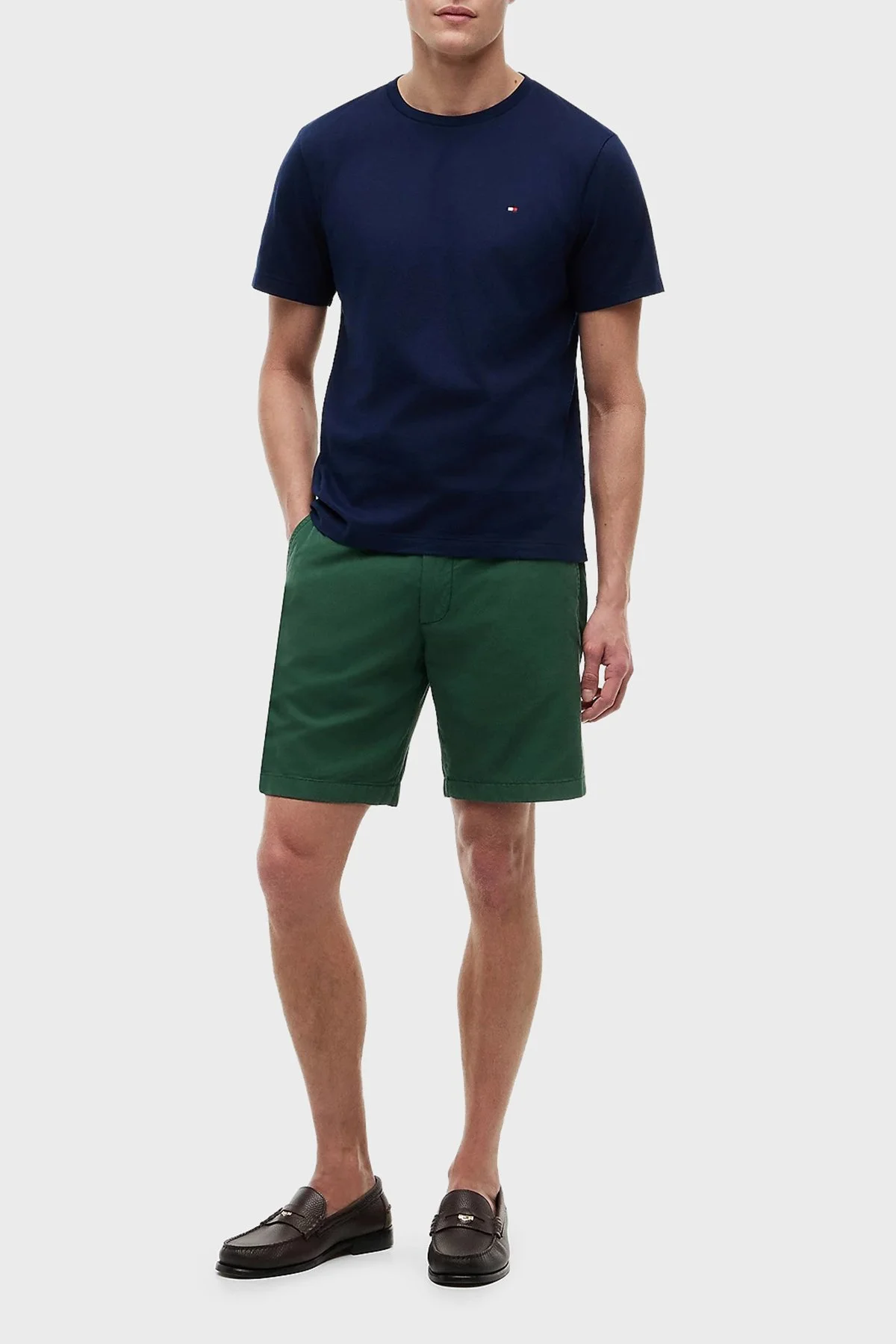 Tommy Hilfiger % 100 Pamuk Regular Fit Bisiklet Yaka Erkek T Shirt MW0MW39995 DCC LACİVERT - 2