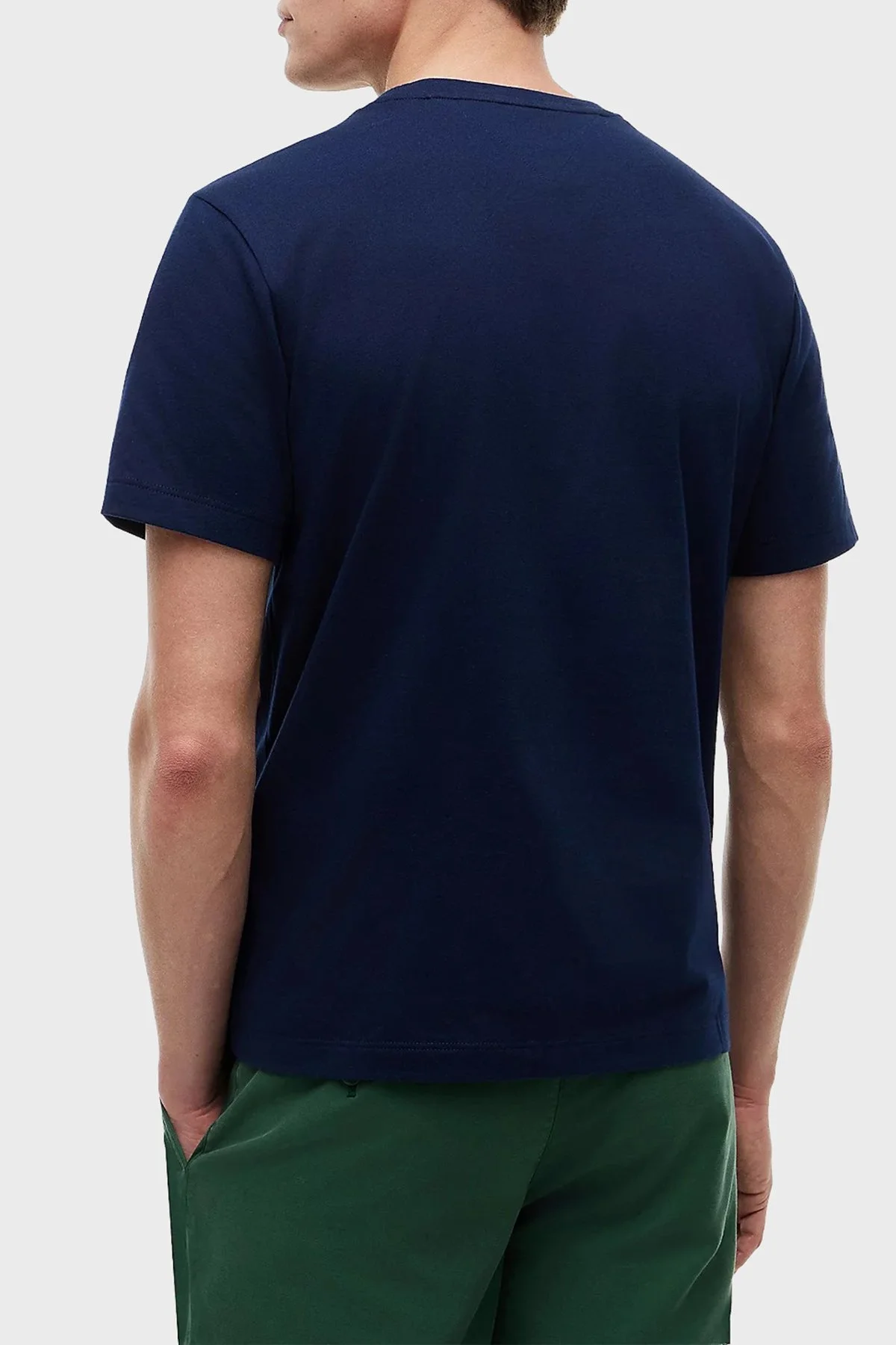 Tommy Hilfiger % 100 Pamuk Regular Fit Bisiklet Yaka Erkek T Shirt MW0MW39995 DCC LACİVERT - 3