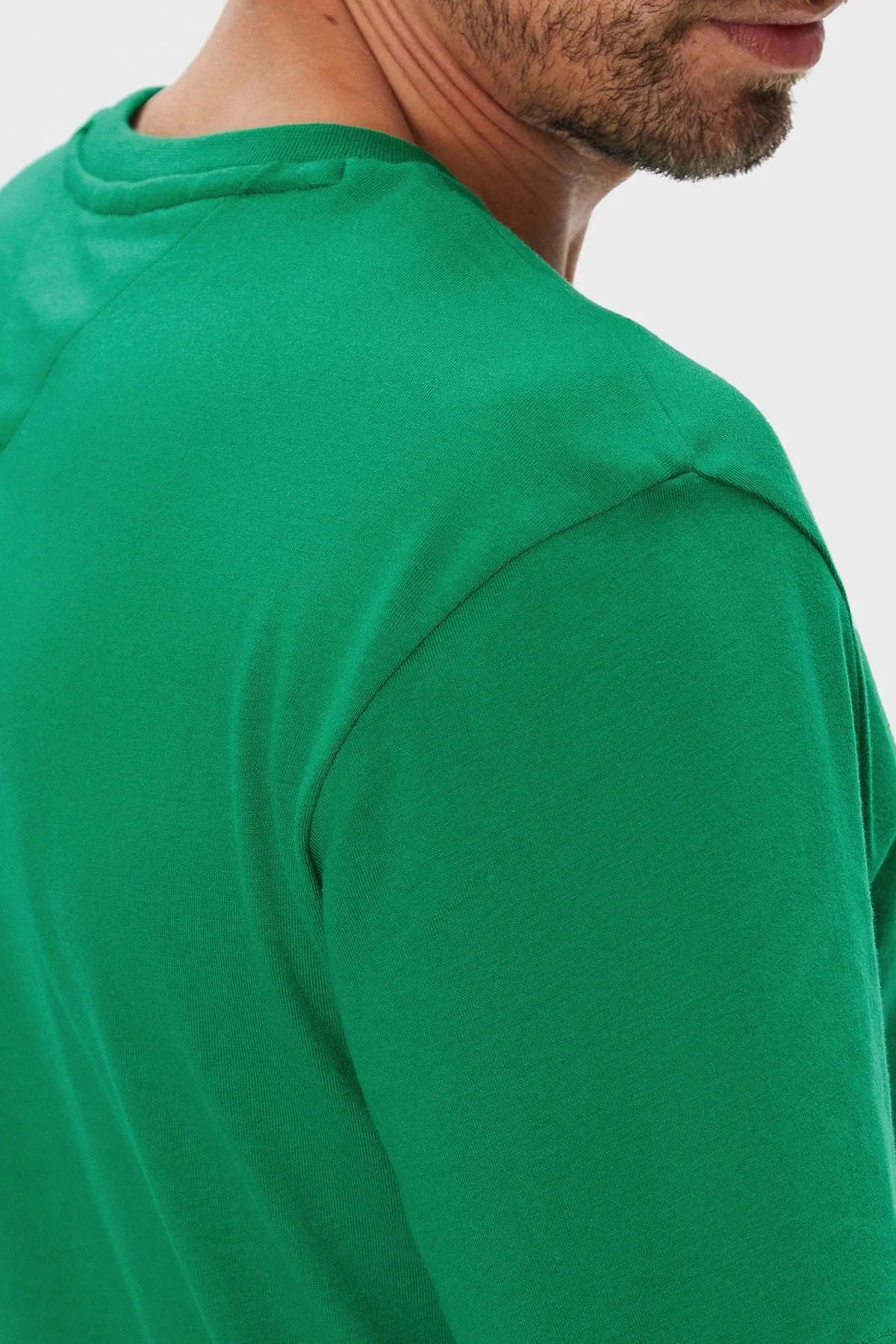 Tommy Hilfiger % 100 Pamuk Regular Fit Bisiklet Yaka Erkek T Shirt MW0MW39995 L4F YEŞİL - 5