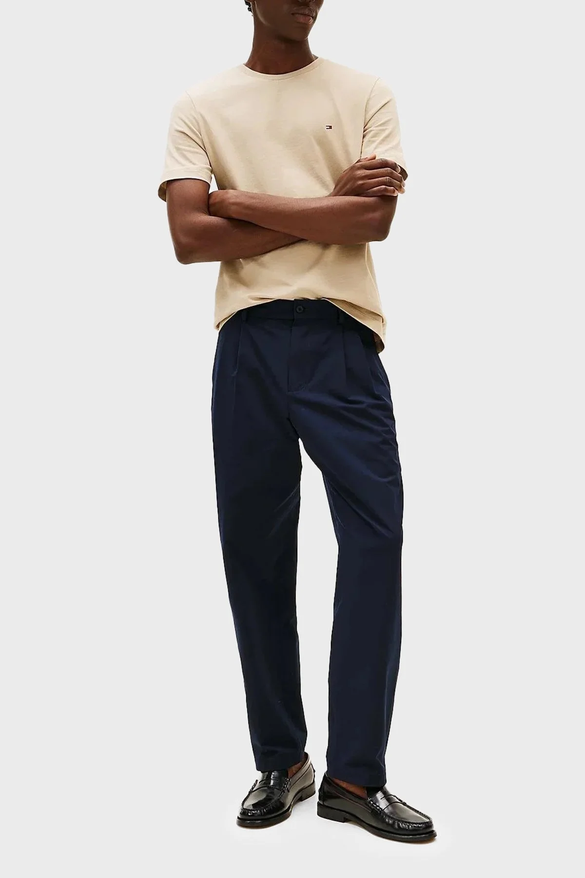 Tommy Hilfiger % 100 Pamuk Regular Fit Bisiklet Yaka Erkek T Shirt MW0MW39995 RBT KUM - 6