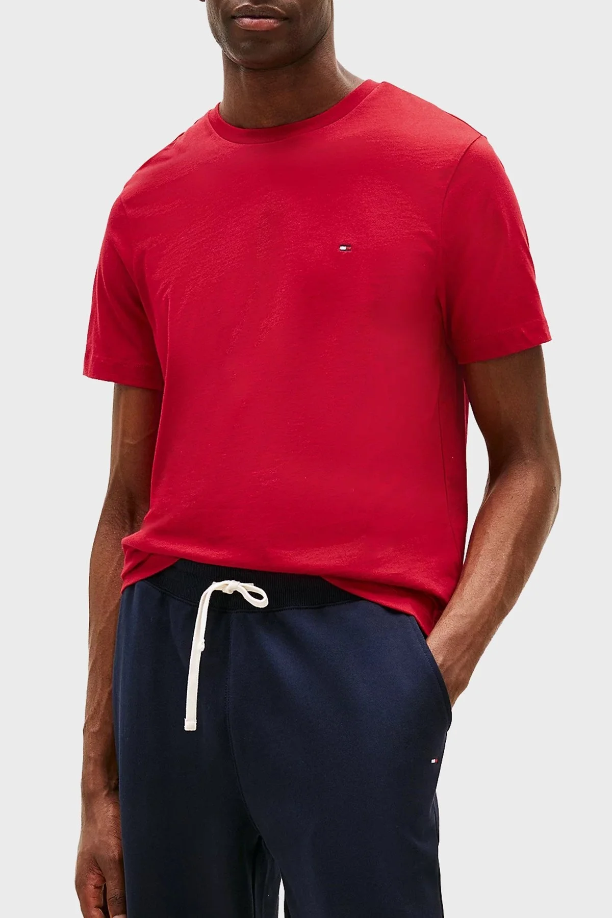 Tommy Hilfiger % 100 Pamuk Regular Fit Bisiklet Yaka Erkek T Shirt MW0MW39995 XLD KIRMIZI - 6