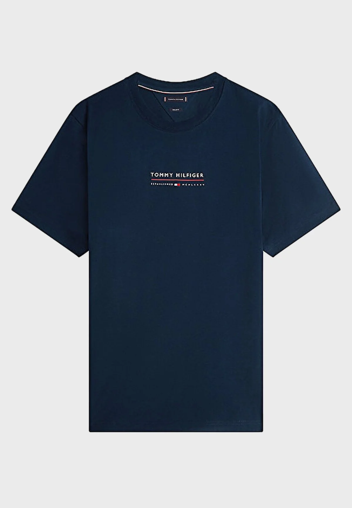 Tommy Hilfiger % 100 Pamuk Regular Fit Bisiklet Yaka Erkek T Shirt MW0MW42363 DW5 Lacivert - 4
