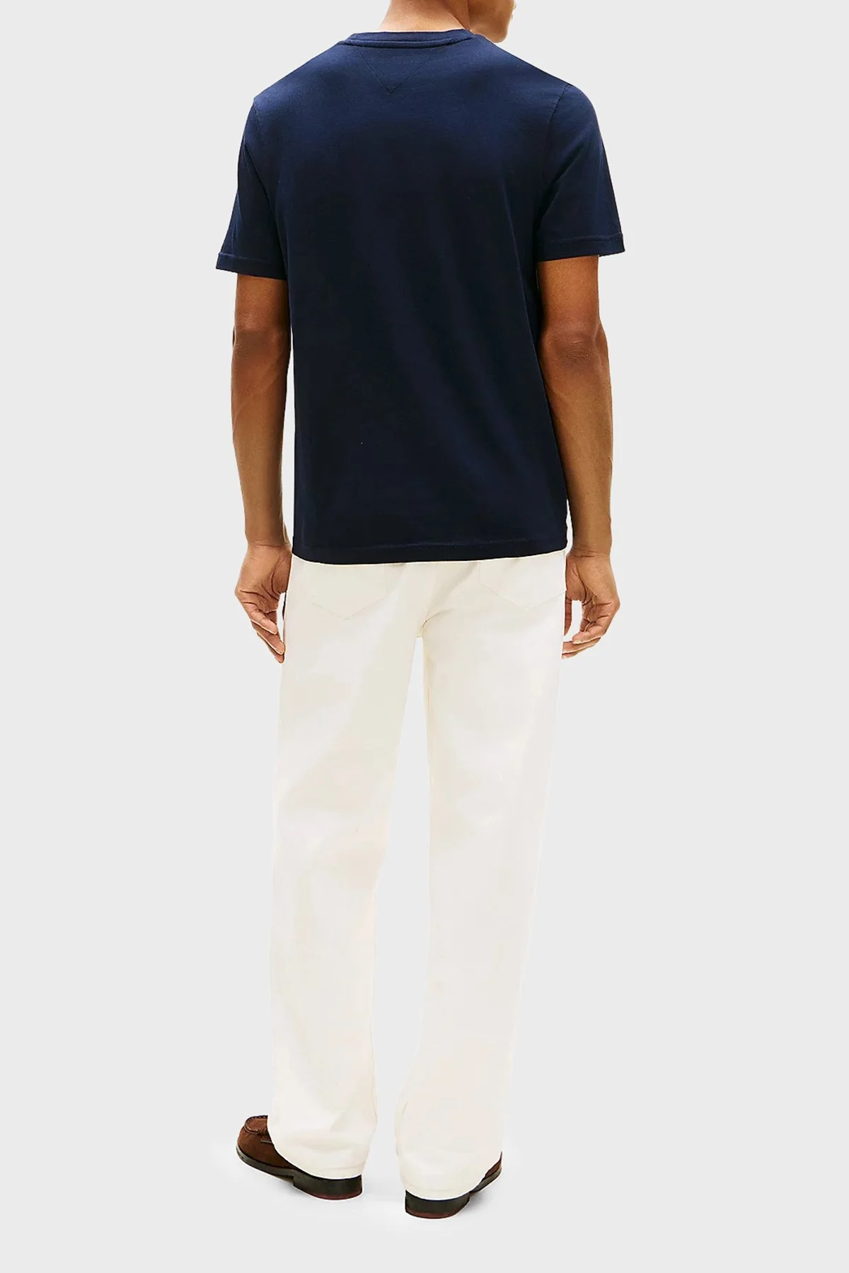 Tommy Hilfiger % 100 Pamuk Regular Fit Bisiklet Yaka Erkek T Shirt MW0MW42367 DW5 LACİVERT - 3