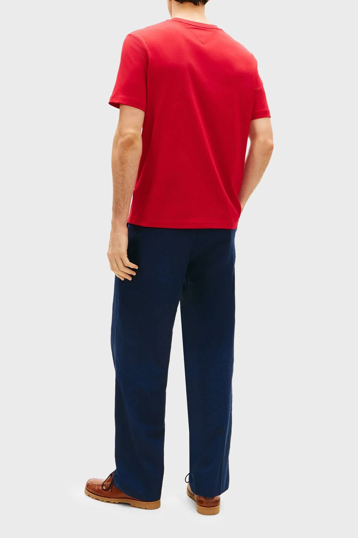 Tommy Hilfiger % 100 Pamuk Regular Fit Bisiklet Yaka Erkek T Shirt MW0MW42367 XLD KIRMIZI - 3