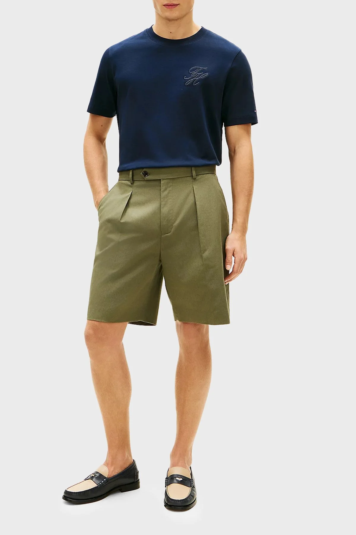 Tommy Hilfiger % 100 Pamuk Regular Fit Bisiklet Yaka Erkek T Shirt MW0MW42391 DW5 LACİVERT - 2