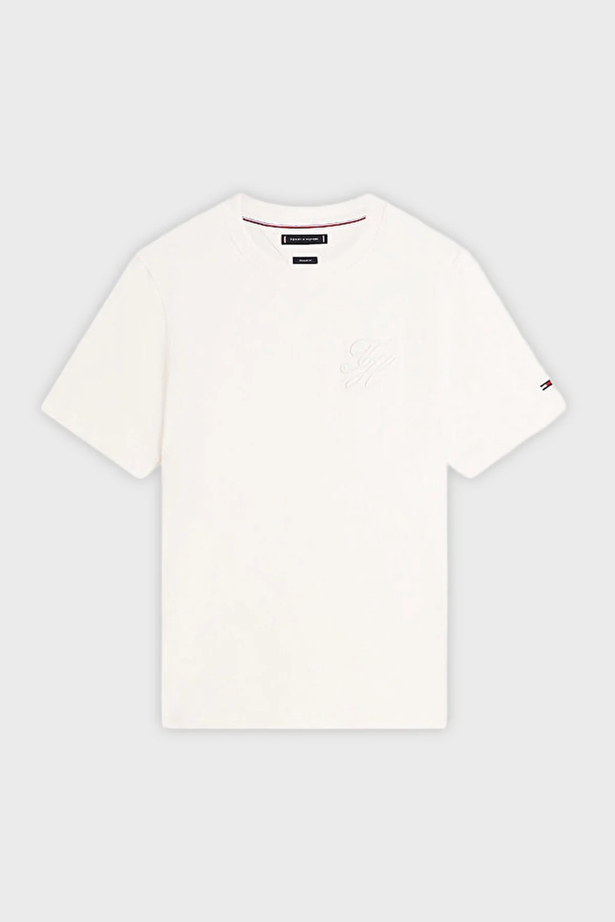 Tommy Hilfiger % 100 Pamuk Regular Fit Bisiklet Yaka Erkek T Shirt MW0MW42391 Z00 AÇIK BEJ - 4