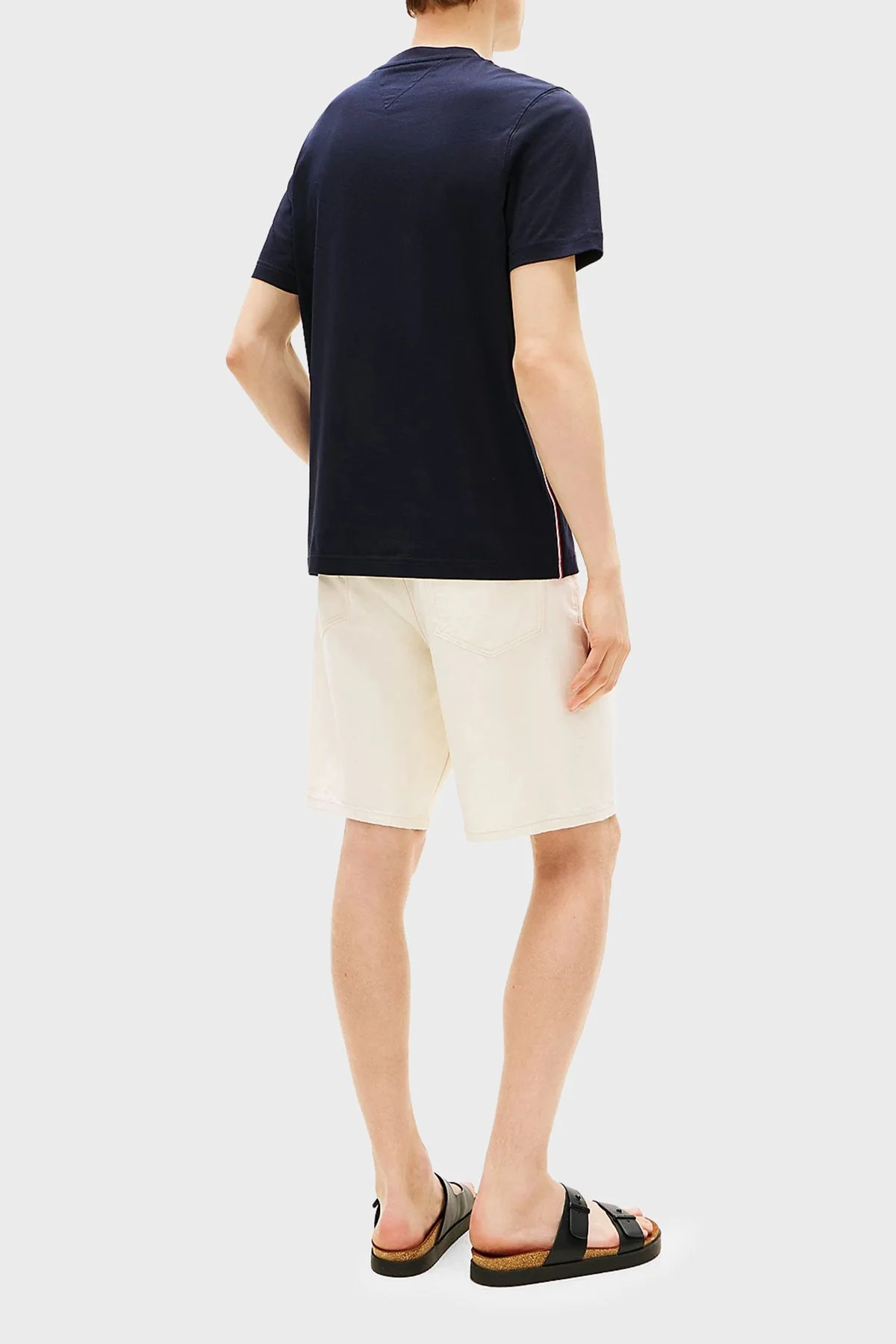 Tommy Hilfiger % 100 Pamuk Regular Fit Bisiklet Yaka Erkek T Shirt MW0MW42393 DW5 LACİVERT - 4