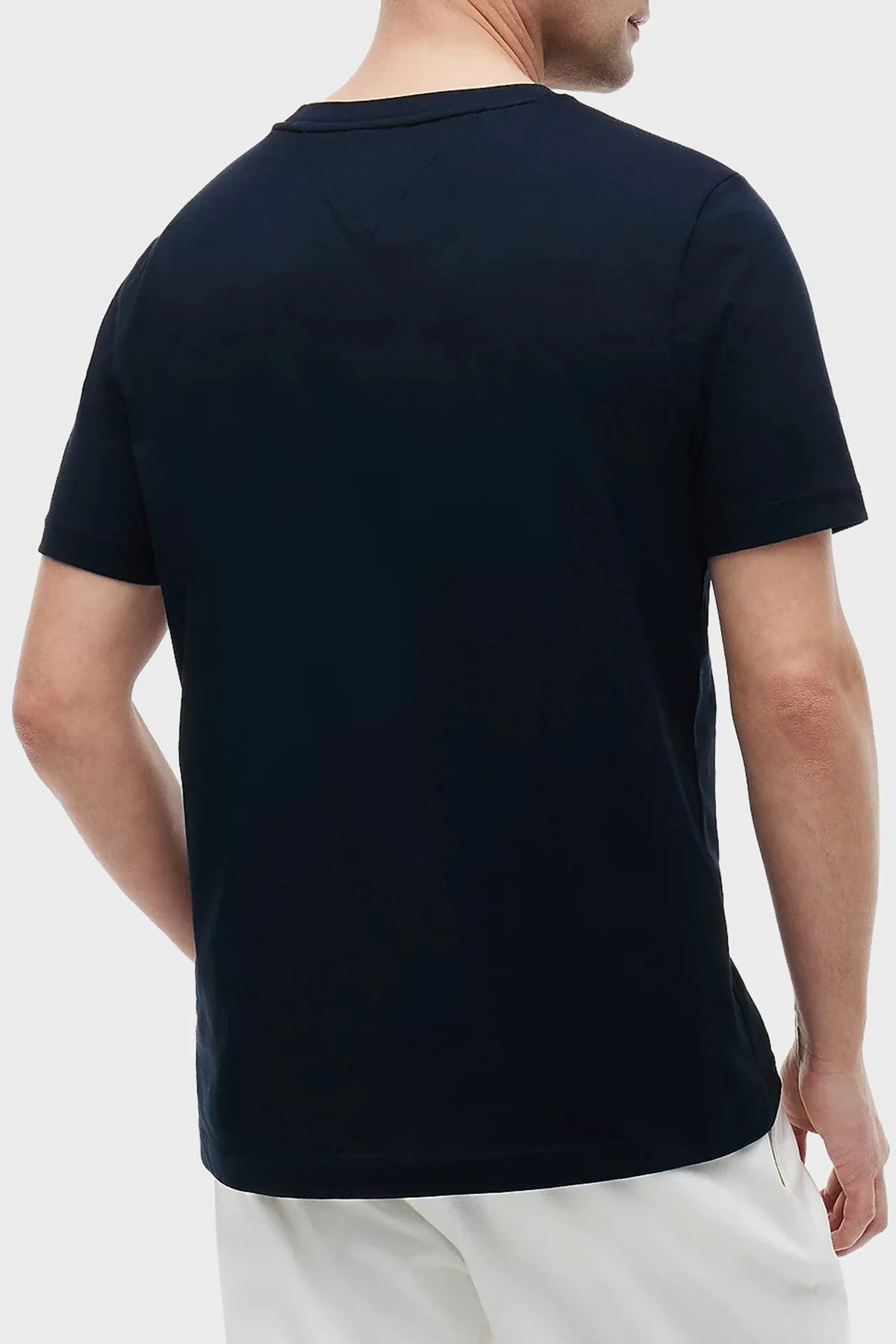 Tommy Hilfiger % 100 Pamuk Regular Fit Bisiklet Yaka Erkek T Shirt MW0MW43448 DW5 Lacivert - 4