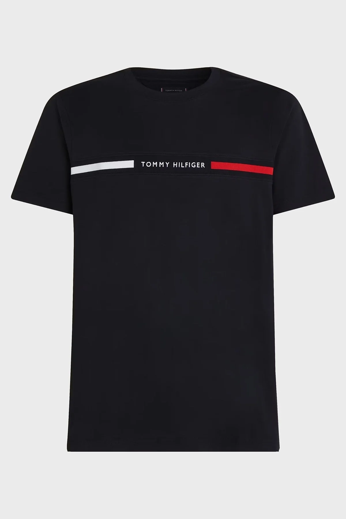 Tommy Hilfiger % 100 Pamuk Regular Fit Bisiklet Yaka Logolu Erkek T Shirt MW0MW36498 BDS SİYAH - 10