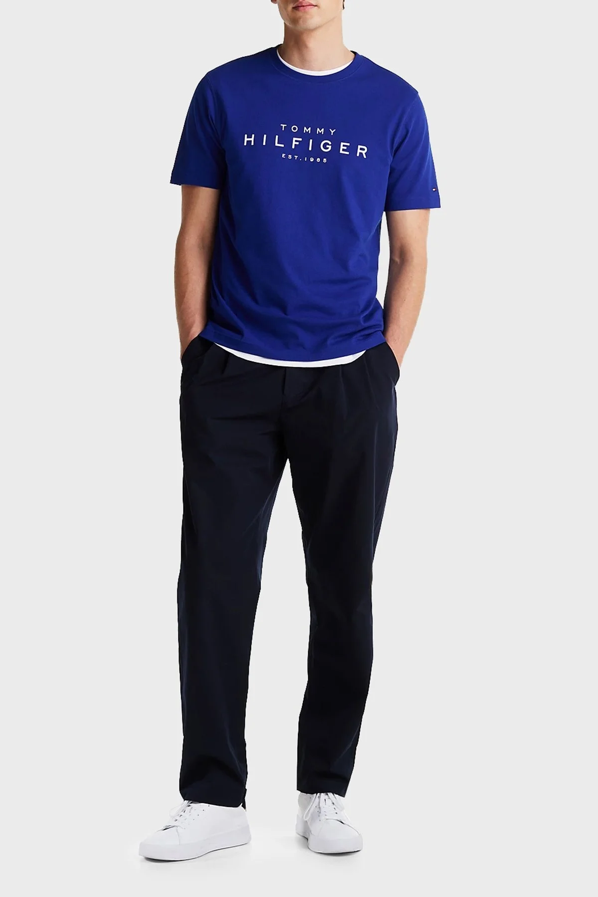 Tommy Hilfiger % 100 Pamuk Regular Fit Bisiklet Yaka Logolu Erkek T Shirt MW0MW37448 D03 SAKS - 6