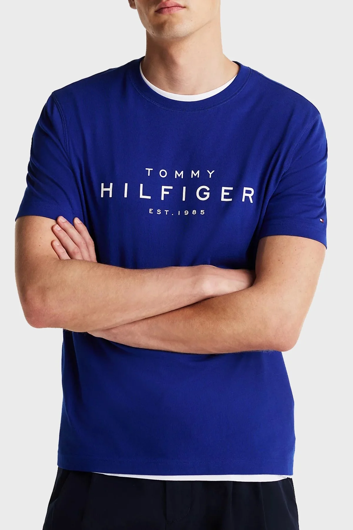 Tommy Hilfiger % 100 Pamuk Regular Fit Bisiklet Yaka Logolu Erkek T Shirt MW0MW37448 D03 SAKS - 7