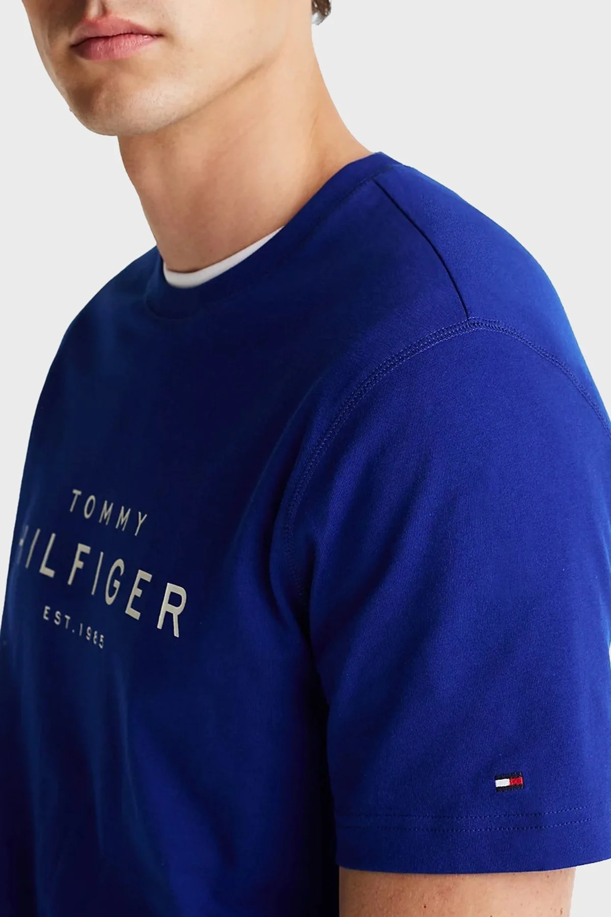 Tommy Hilfiger % 100 Pamuk Regular Fit Bisiklet Yaka Logolu Erkek T Shirt MW0MW37448 D03 SAKS - 9