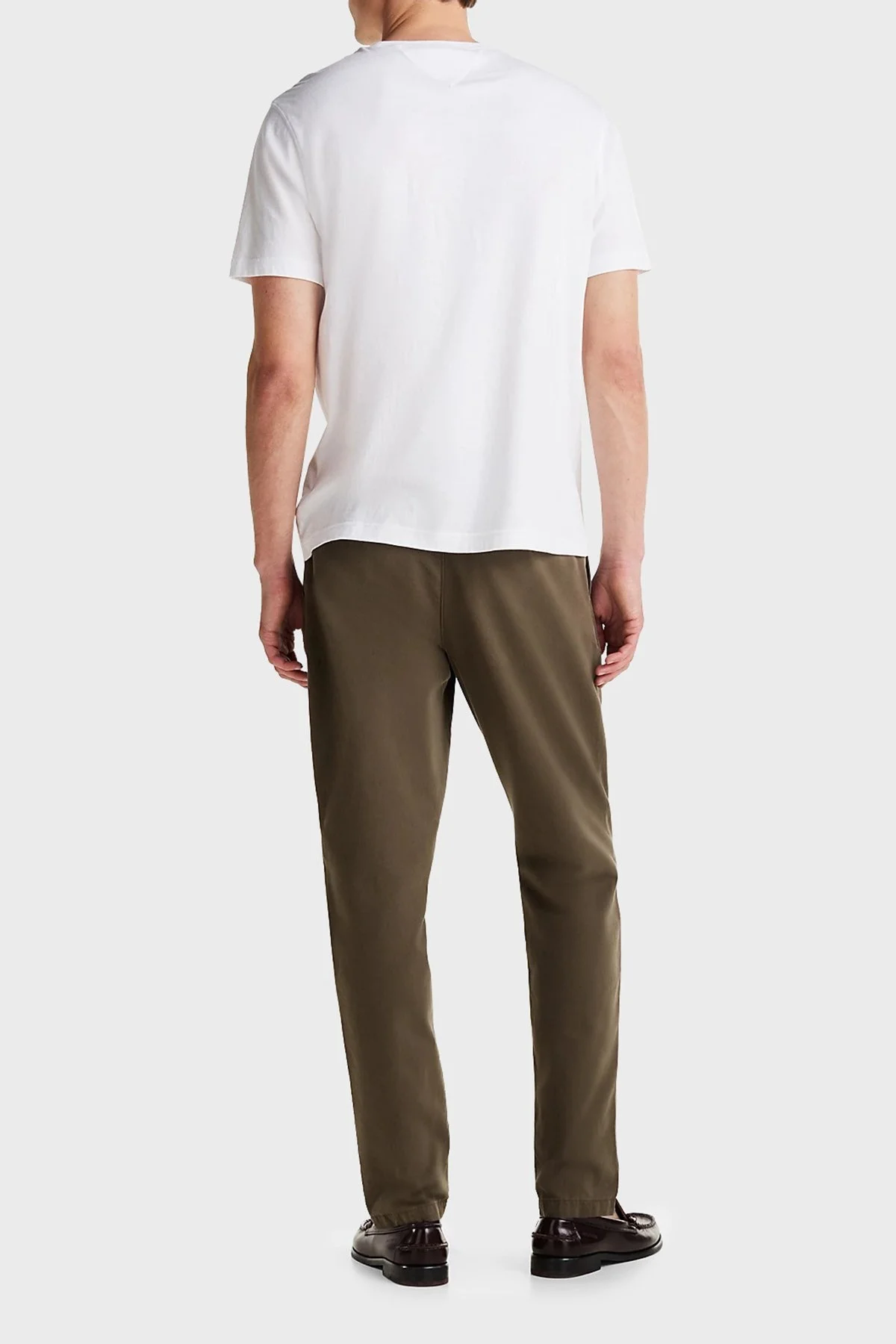 Tommy Hilfiger % 100 Pamuk Regular Fit Bisiklet Yaka Logolu Erkek T Shirt MW0MW37448 YBR BEYAZ - 3