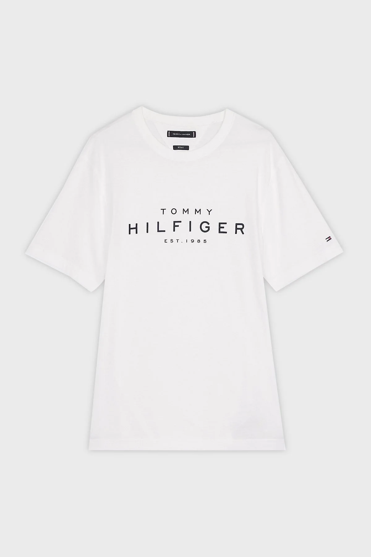 Tommy Hilfiger % 100 Pamuk Regular Fit Bisiklet Yaka Logolu Erkek T Shirt MW0MW37448 YBR BEYAZ - 5