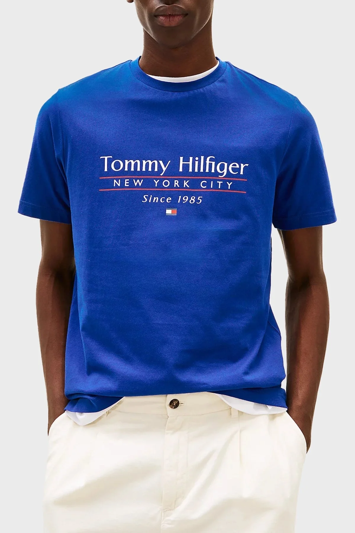 Tommy Hilfiger % 100 Pamuk Regular Fit Bisiklet Yaka Logolu Erkek T Shirt MW0MW38621 D03 SAKS - 6