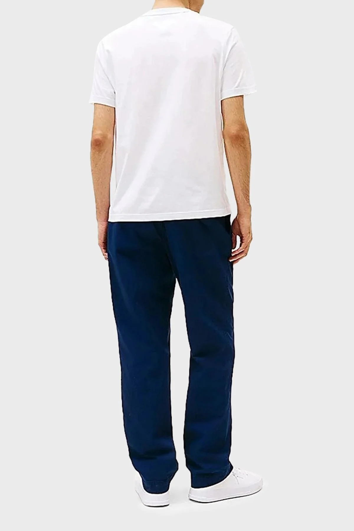 Tommy Hilfiger % 100 Pamuk Regular Fit Bisiklet Yaka Logolu Erkek T Shirt MW0MW38621 YBR BEYAZ - 7