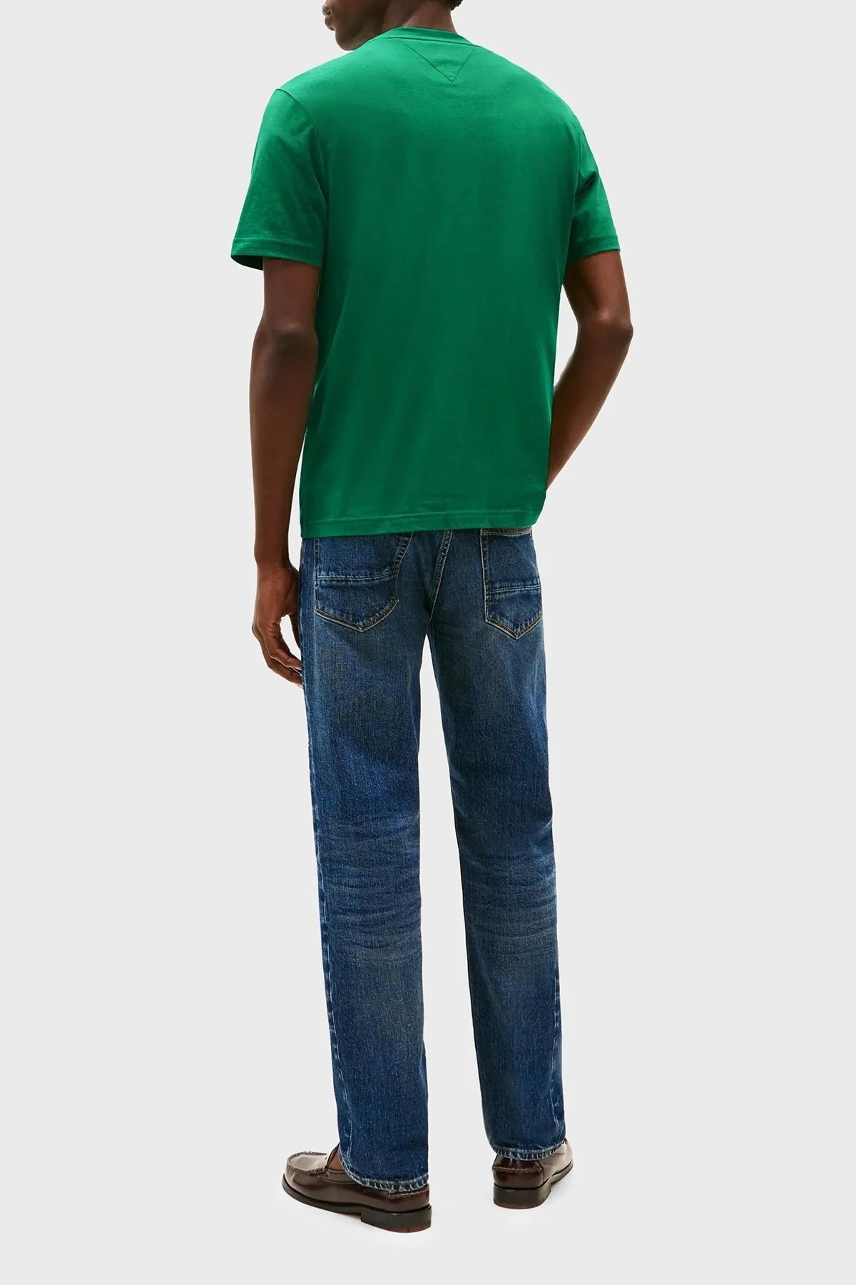 Tommy Hilfiger % 100 Pamuk Regular Fit Bisiklet Yaka Logolu Erkek T Shirt MW0MW38622 L4F YEŞİL - 5