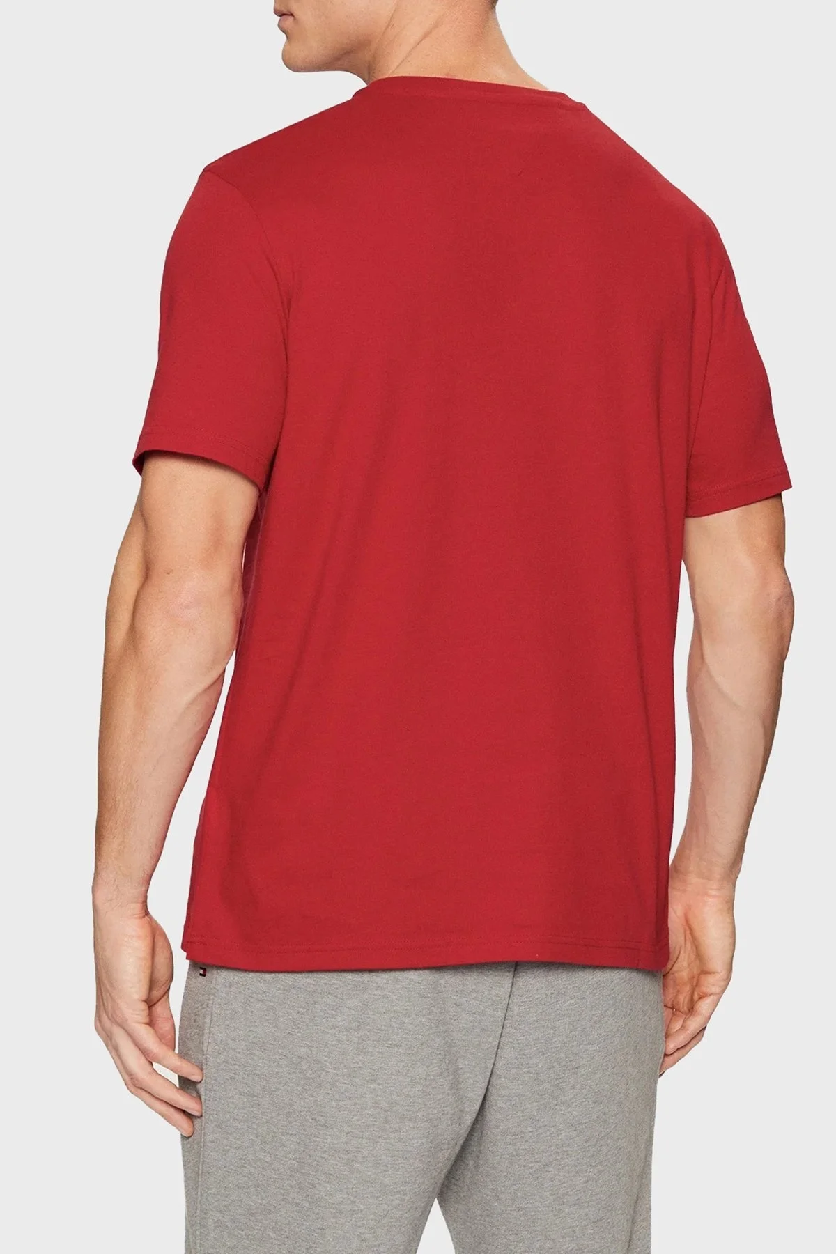 Tommy Hilfiger % 100 Pamuk Regular Fit Bisiklet Yaka Logolu Erkek T Shirt MW0MW38980 XLD KIRMIZI - 8