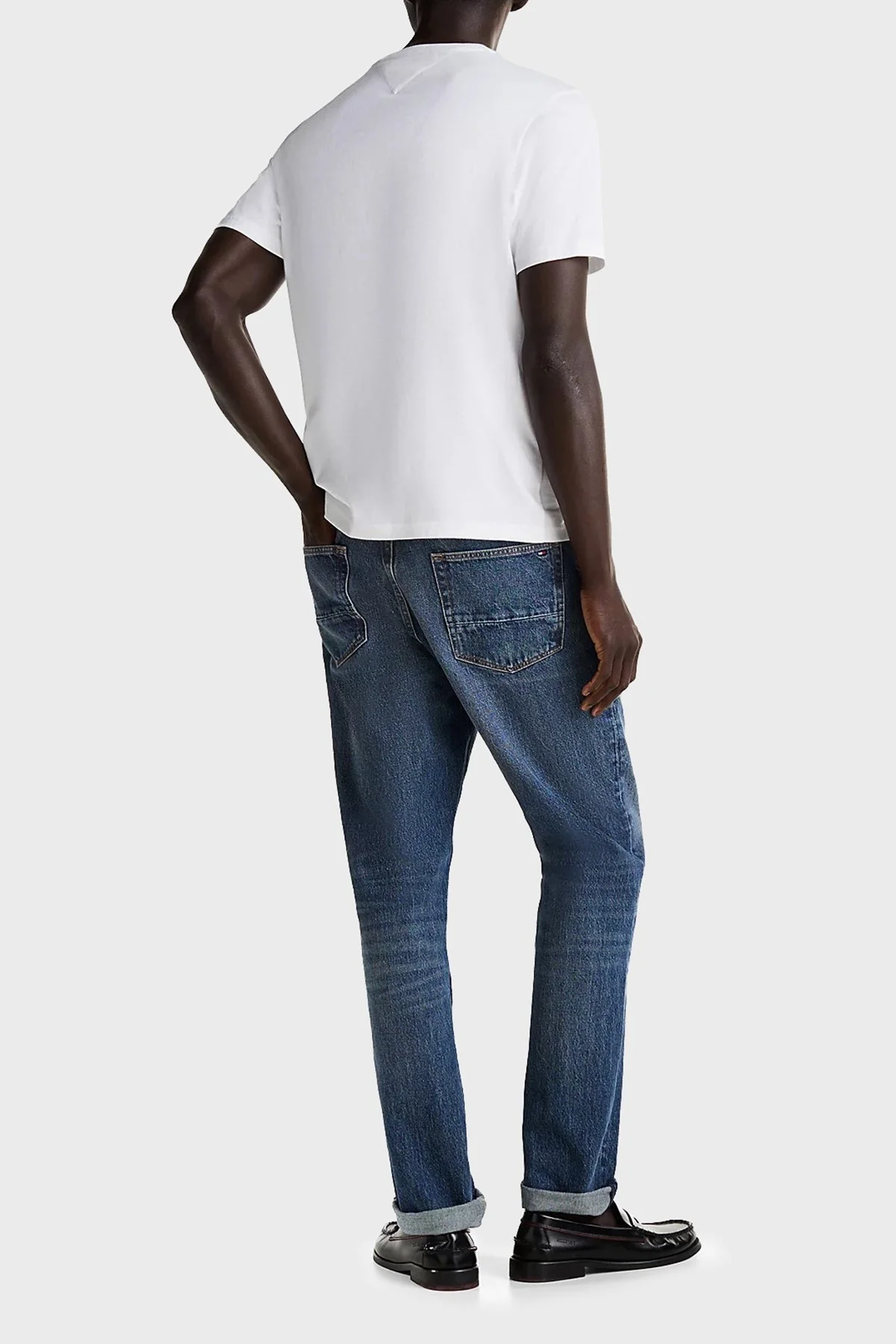 Tommy Hilfiger % 100 Pamuk Regular Fit Bisiklet Yaka Logolu Erkek T Shirt MW0MW38980 YBR BEYAZ - 2