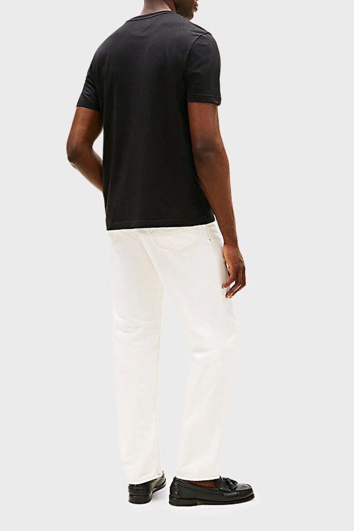 Tommy Hilfiger % 100 Pamuk Regular Fit Bisiklet Yaka Logolu Erkek T Shirt MW0MW39355 BDS SİYAH - 3