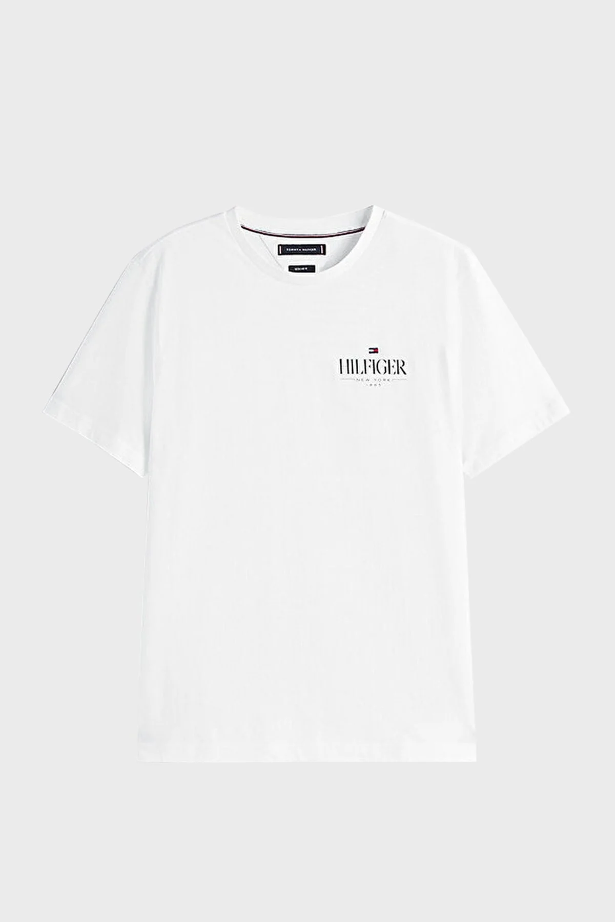 Tommy Hilfiger % 100 Pamuk Regular Fit Bisiklet Yaka Logolu Erkek T Shirt MW0MW39355 YBR BEYAZ - 5