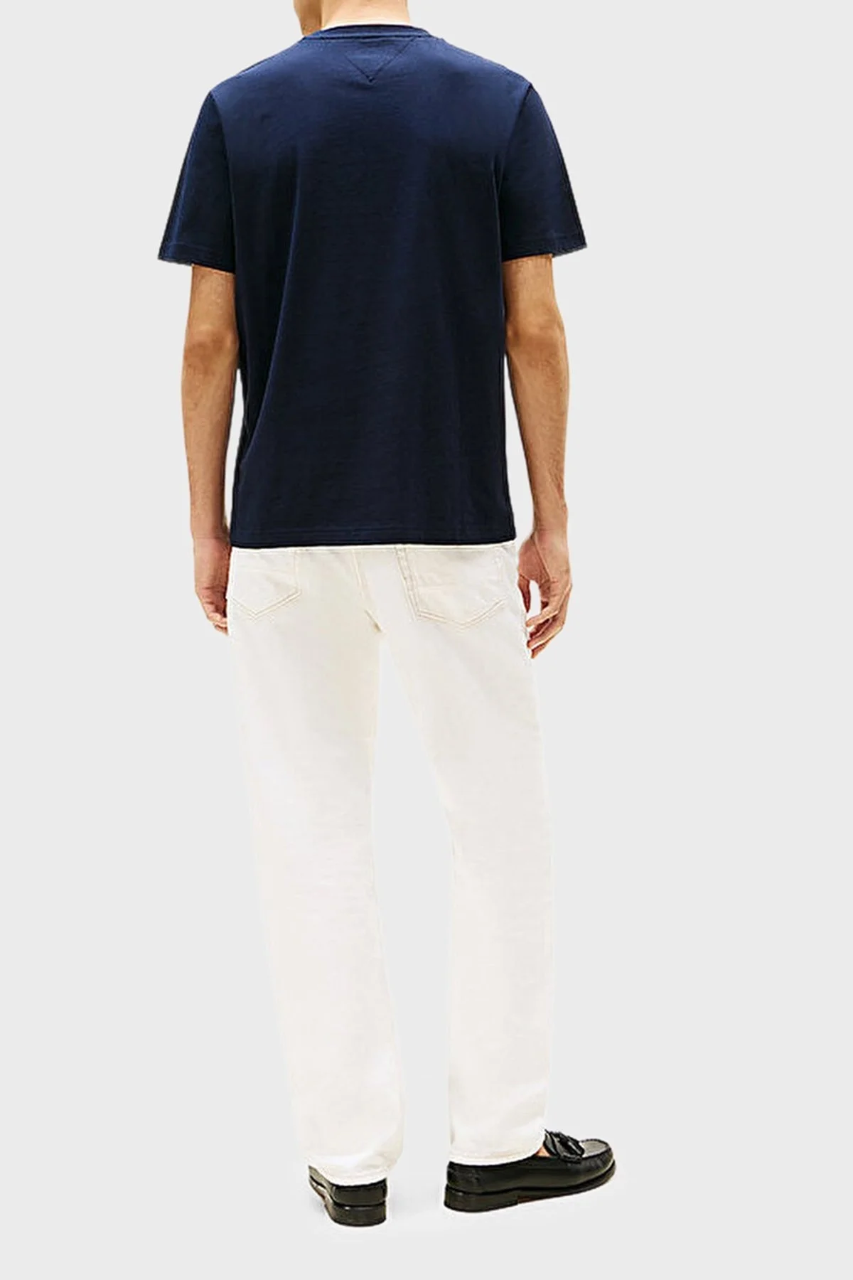 Tommy Hilfiger % 100 Pamuk Regular Fit Bisiklet Yaka Logolu Erkek T Shirt MW0MW40324 DW5 LACİVERT - 2