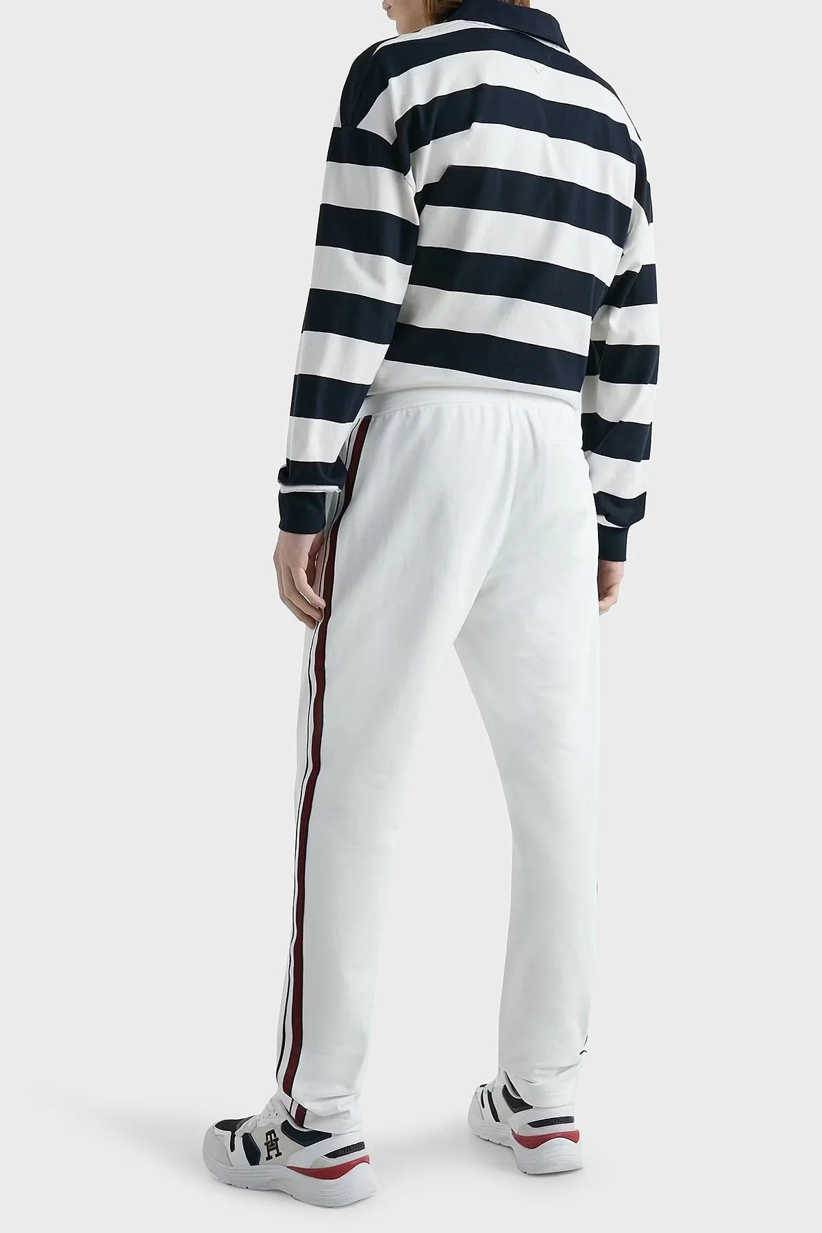 Tommy Hilfiger % 100 Pamuk Regular Fit Cepli Erkek Eşofman Altı MW0MW30030 YBR BEYAZ - 2