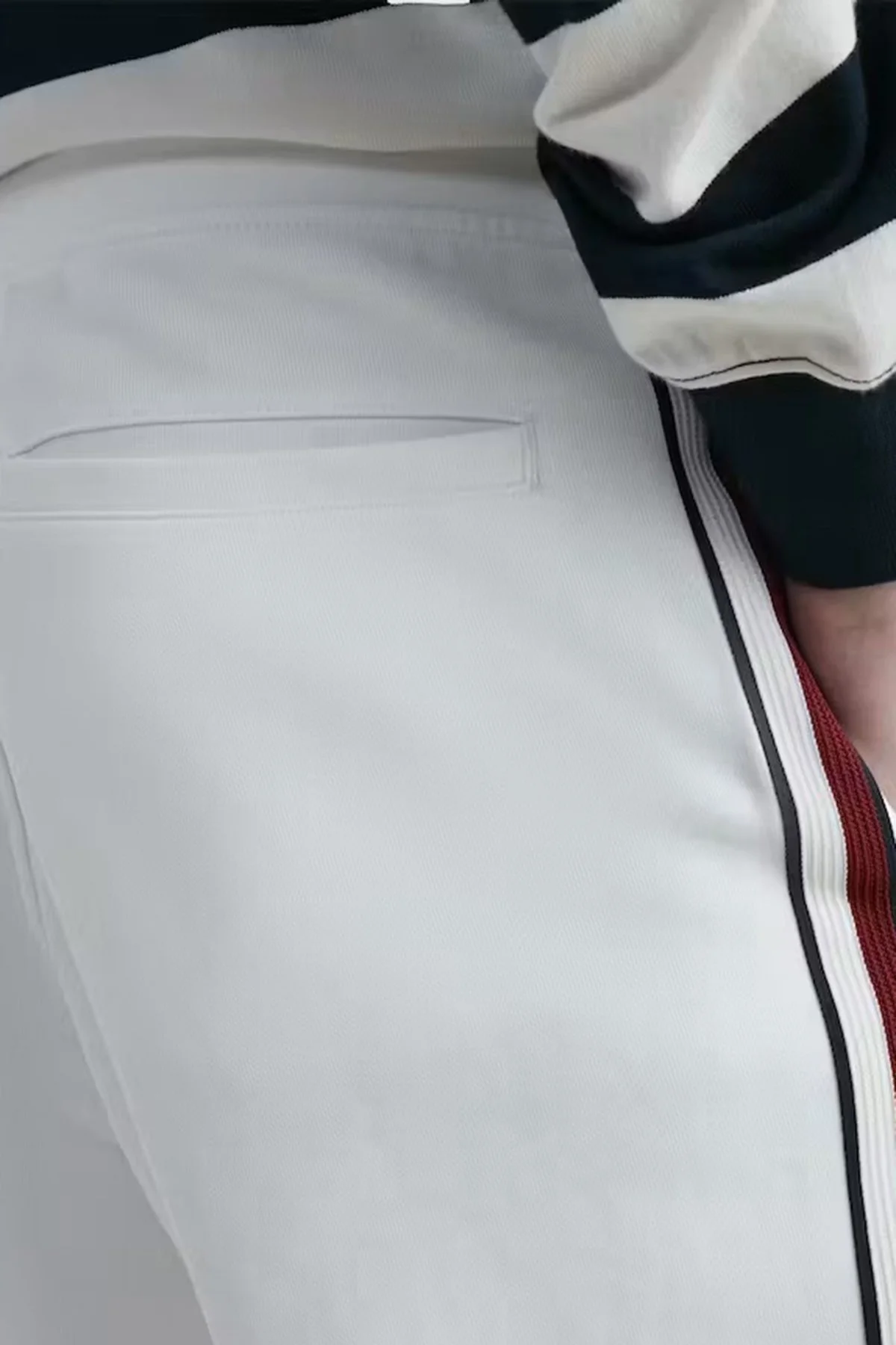 Tommy Hilfiger % 100 Pamuk Regular Fit Cepli Erkek Eşofman Altı MW0MW30030 YBR BEYAZ - 3