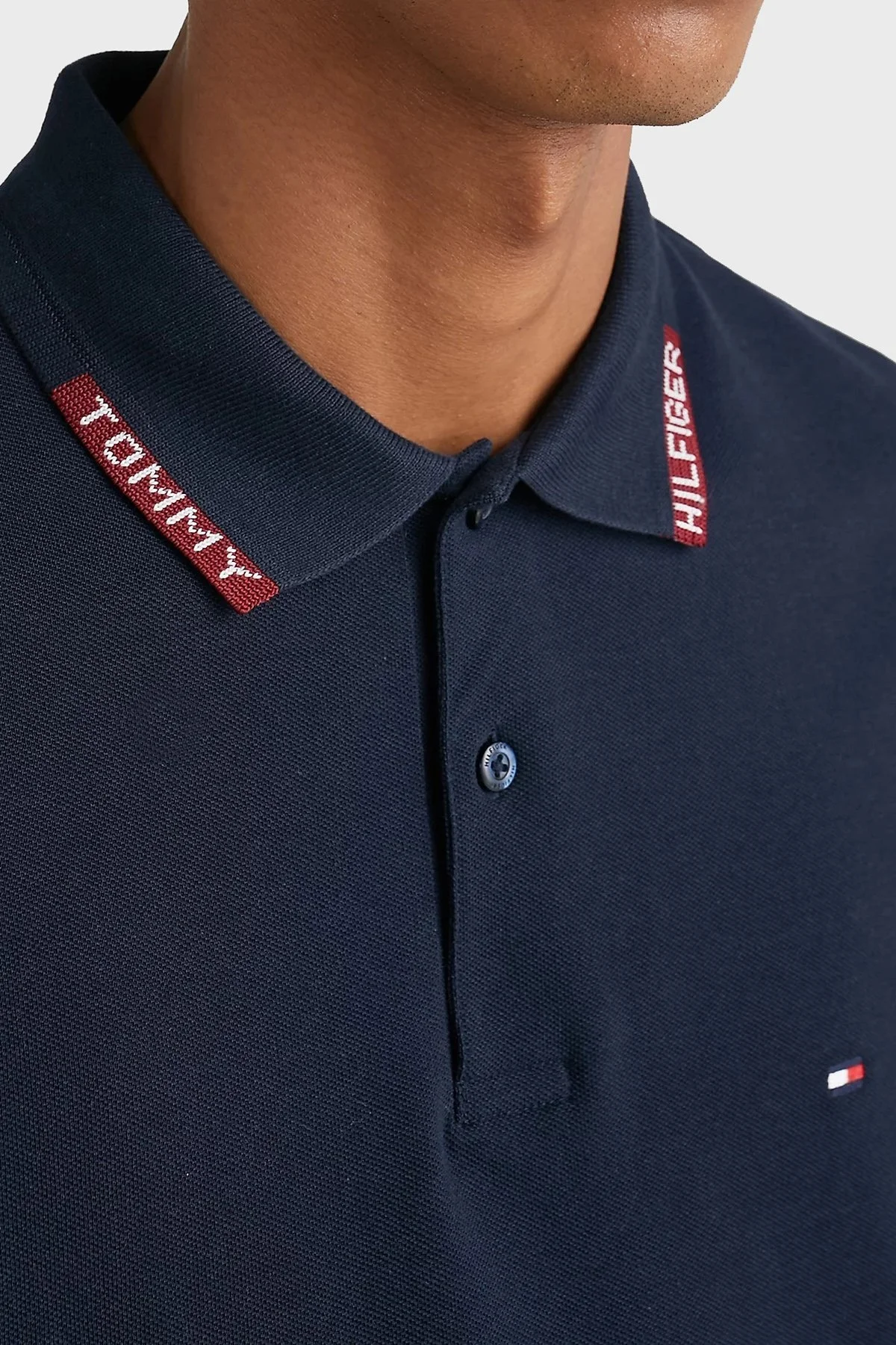 Tommy Hilfiger % 100 Pamuk Regular Fit Düğmeli Erkek Polo T Shirt MW0MW30774 DW5 LACİVERT - 2