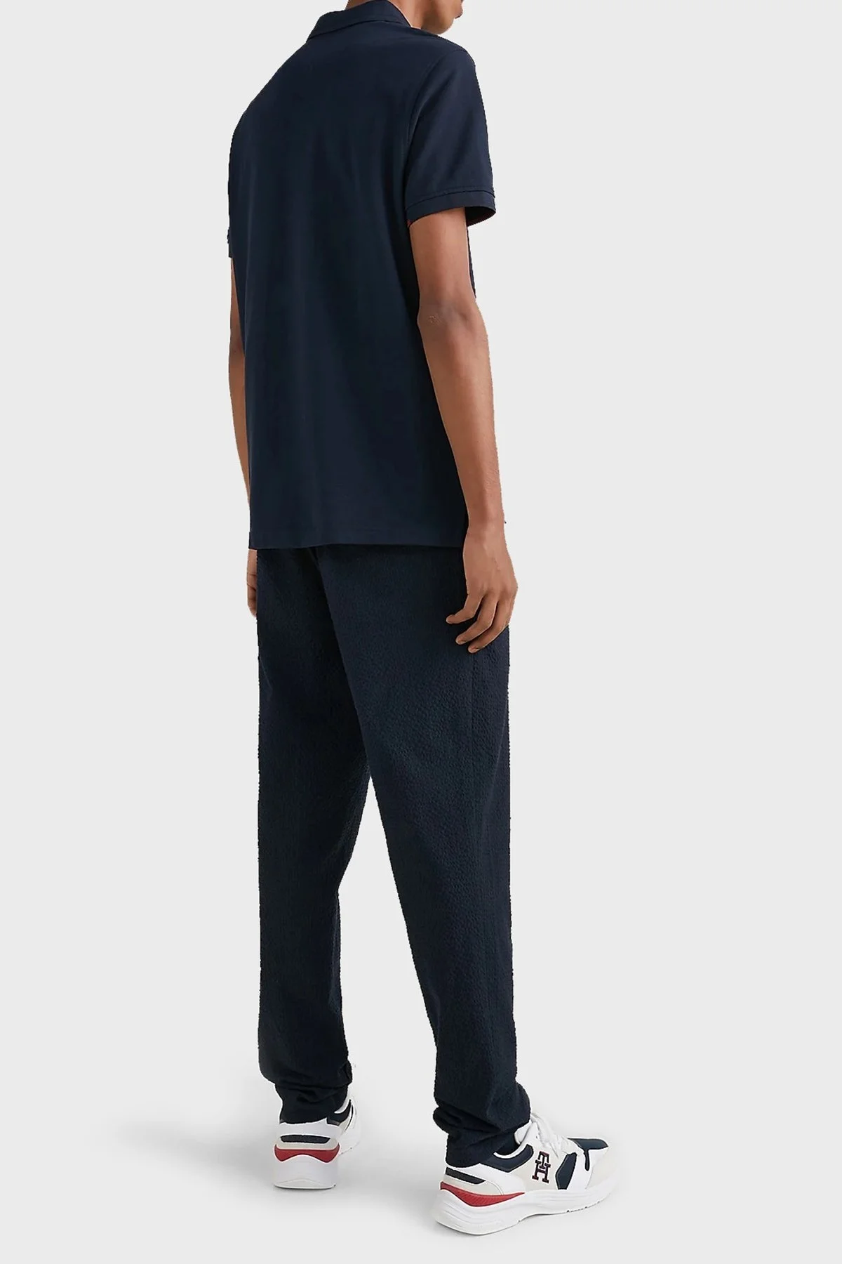 Tommy Hilfiger % 100 Pamuk Regular Fit Düğmeli Erkek Polo T Shirt MW0MW30774 DW5 LACİVERT - 4