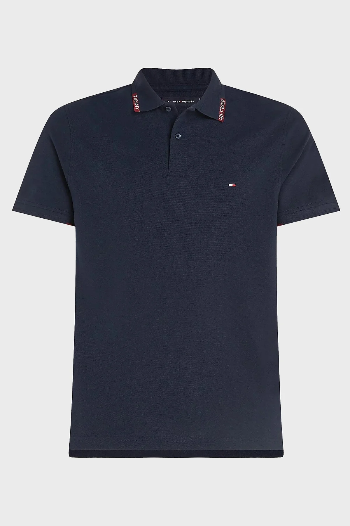 Tommy Hilfiger % 100 Pamuk Regular Fit Düğmeli Erkek Polo T Shirt MW0MW30774 DW5 LACİVERT - 5