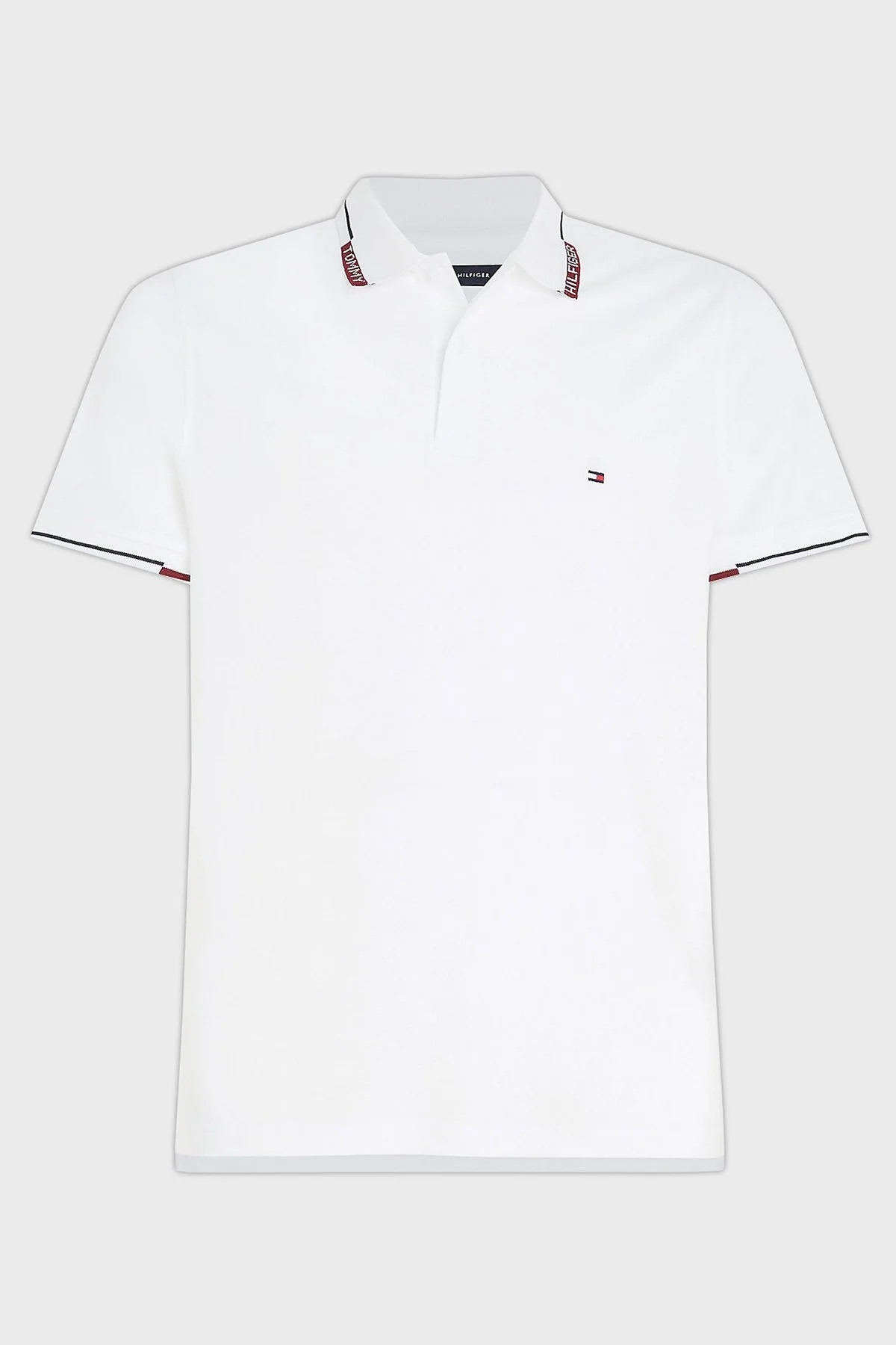 Tommy Hilfiger % 100 Pamuk Regular Fit Düğmeli Erkek Polo T Shirt MW0MW30774 YBR BEYAZ - 5