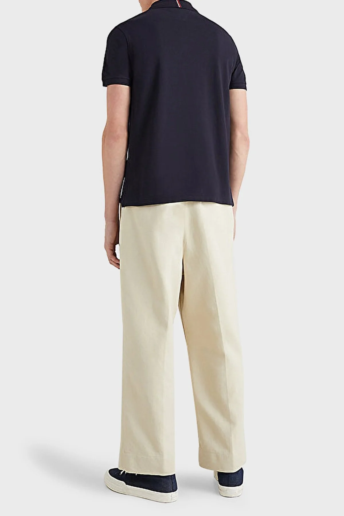 Tommy Hilfiger % 100 Pamuk Regular Fit Düğmeli Erkek Polo T Shirt MW0MW30781 DW5 LACİVERT - 4