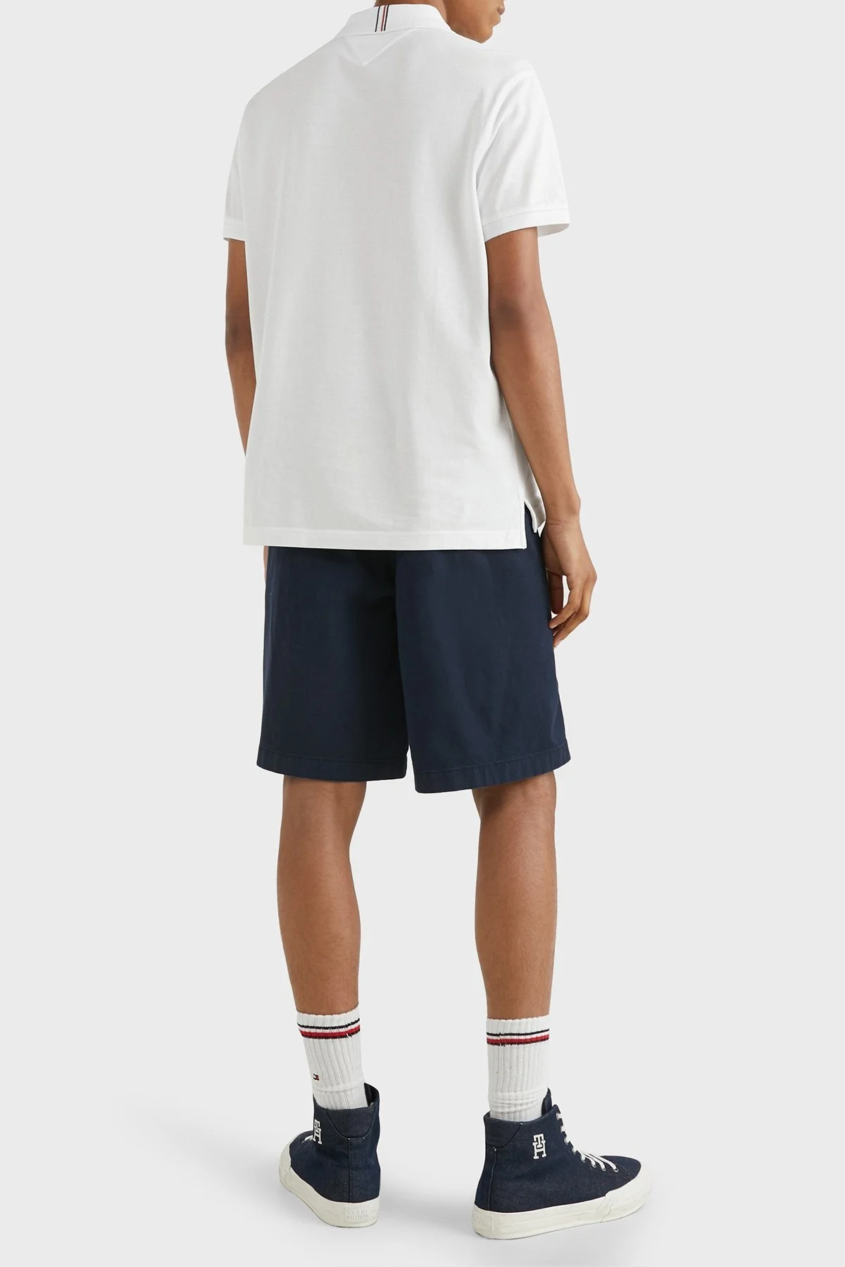 Tommy Hilfiger % 100 Pamuk Regular Fit Düğmeli Erkek Polo T Shirt MW0MW30781 YBR BEYAZ - 5