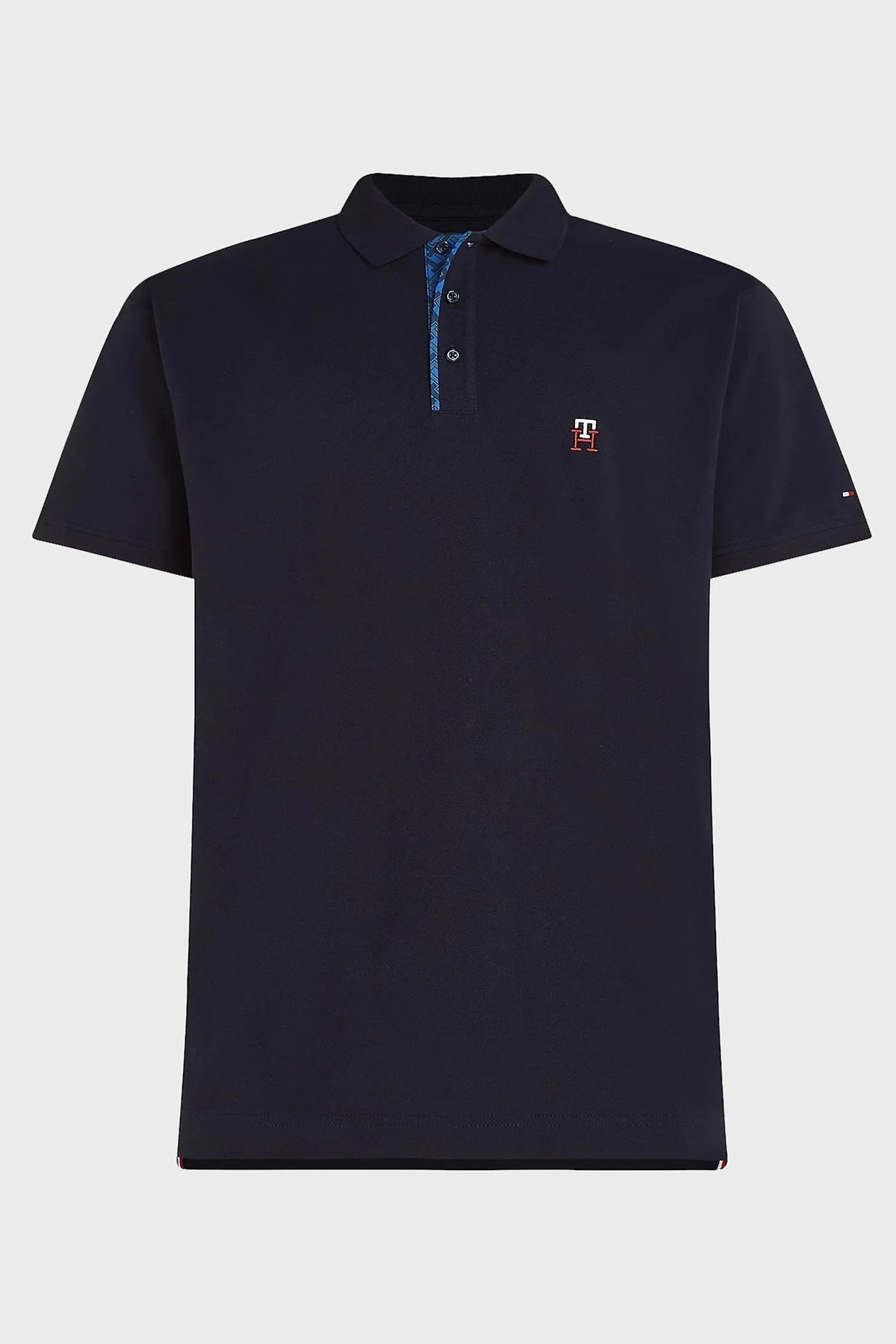 Tommy Hilfiger % 100 Pamuk Regular Fit Düğmeli Erkek Polo T Shirt MW0MW30785 DW5 LACİVERT - 4
