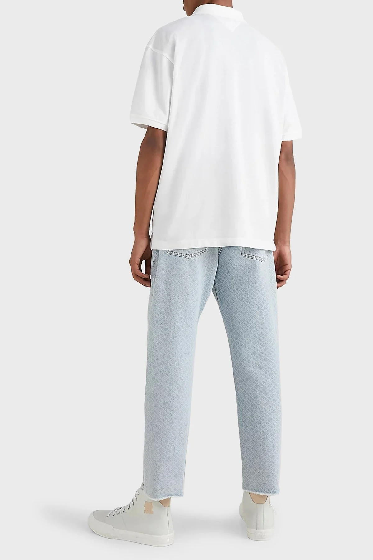 Tommy Hilfiger % 100 Pamuk Regular Fit Düğmeli Erkek Polo T Shirt MW0MW30785 YBR BEYAZ - 4