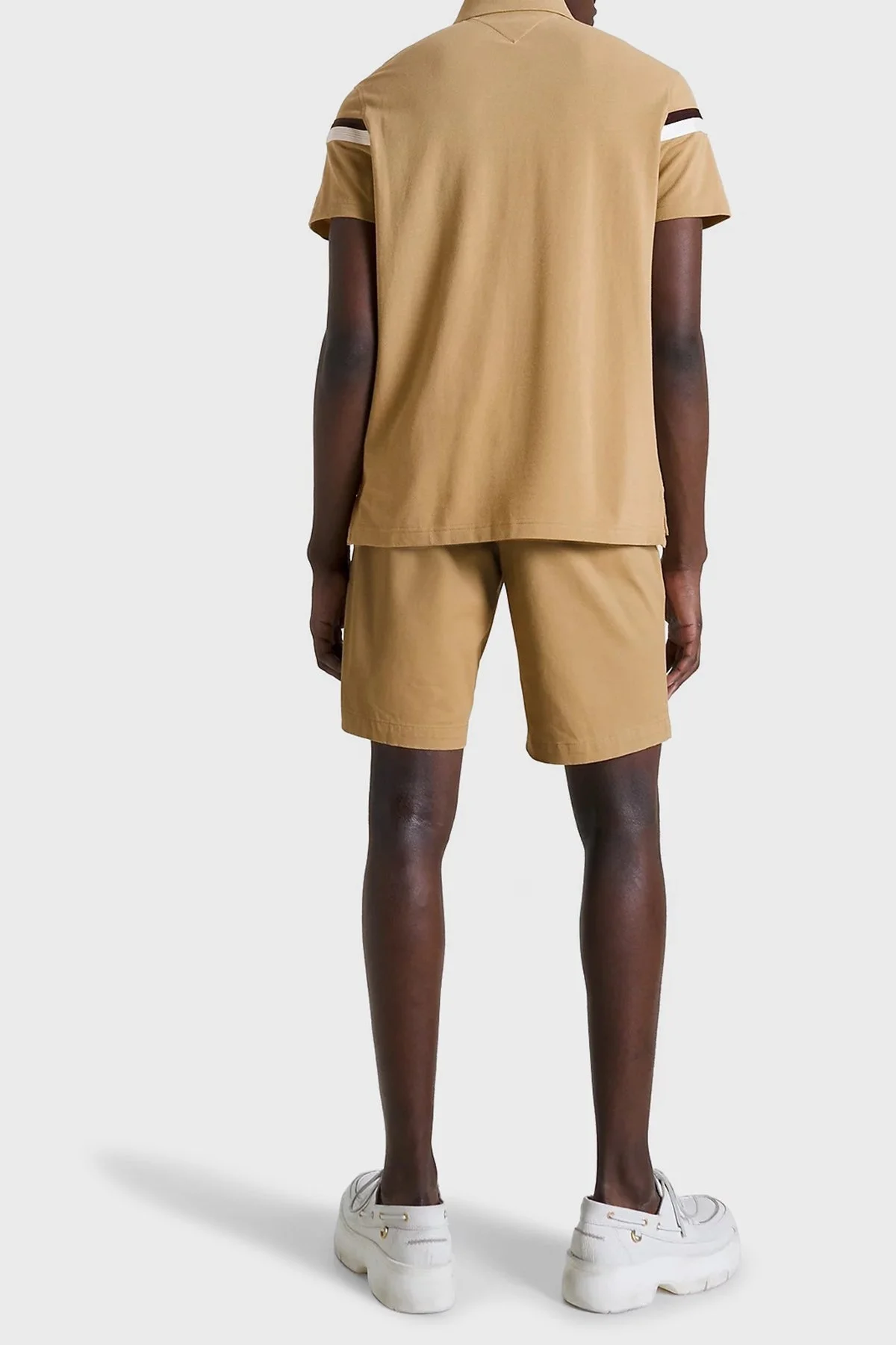 Tommy Hilfiger % 100 Pamuk Regular Fit Düğmeli Erkek Polo Yaka T Shirt MW0MW31555 RBL CAMEL - 4