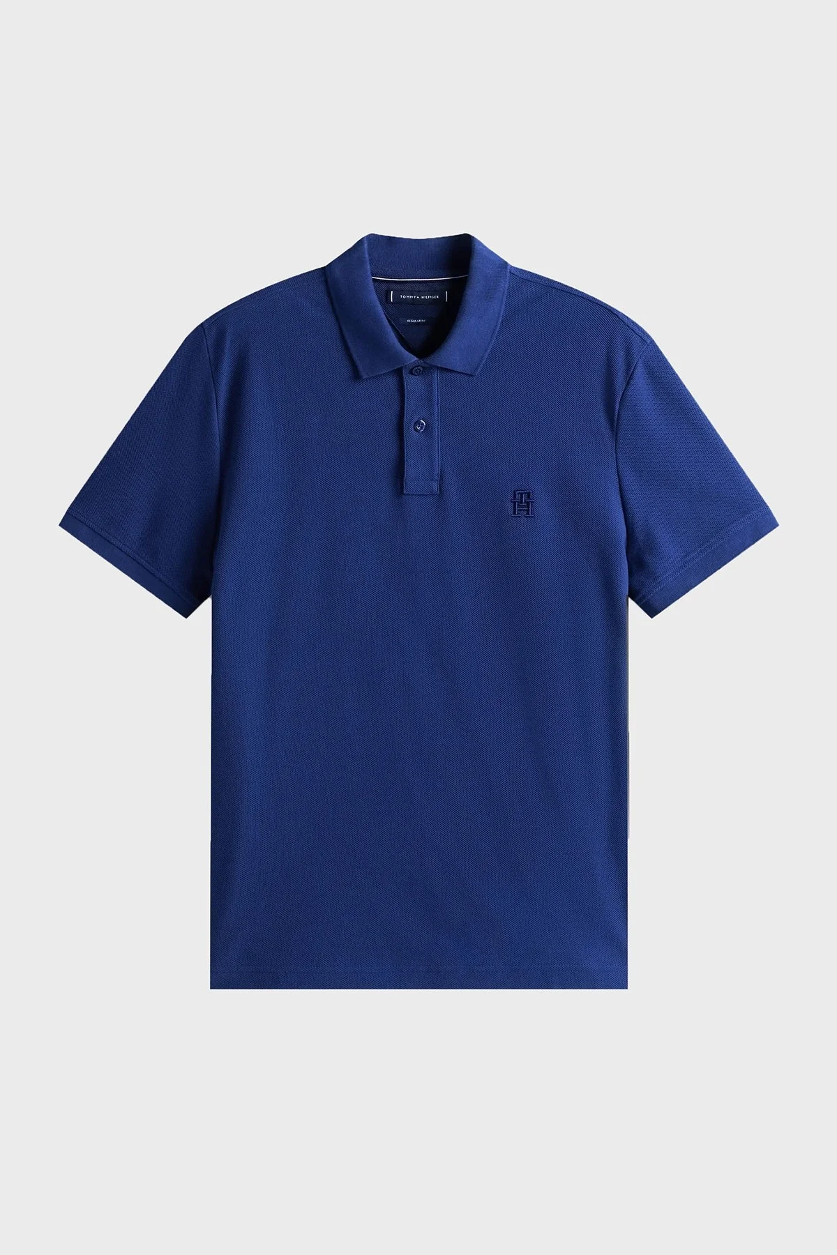 Tommy Hilfiger % 100 Pamuk Regular Fit Düğmeli Erkek Polo Yaka T Shirt MW0MW33167 C7G MAVİ - 4