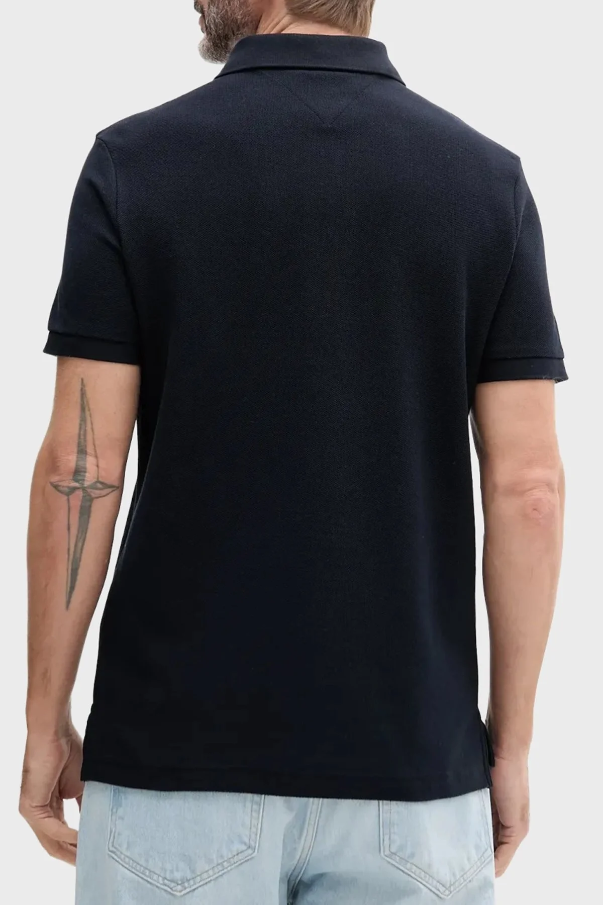 Tommy Hilfiger % 100 Pamuk Regular Fit Düğmeli Erkek Polo Yaka T Shirt MW0MW33167 DW5 LACİVERT - 5