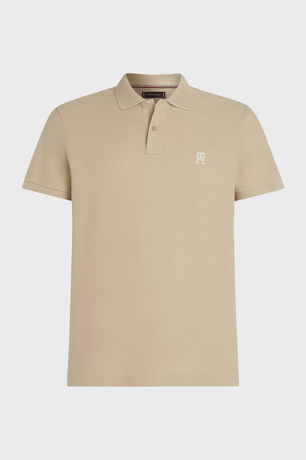 Tommy Hilfiger % 100 Pamuk Regular Fit Düğmeli Erkek Polo Yaka T Shirt MW0MW33167 RBT KUM - 15