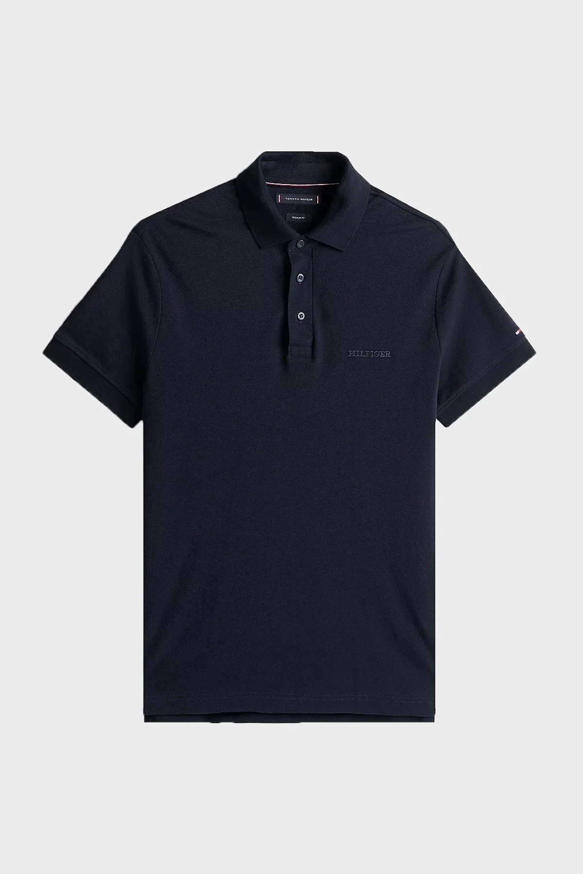 Tommy Hilfiger % 100 Pamuk Regular Fit Düğmeli Erkek Polo Yaka T Shirt MW0MW38456 DW5 LACİVERT - 10