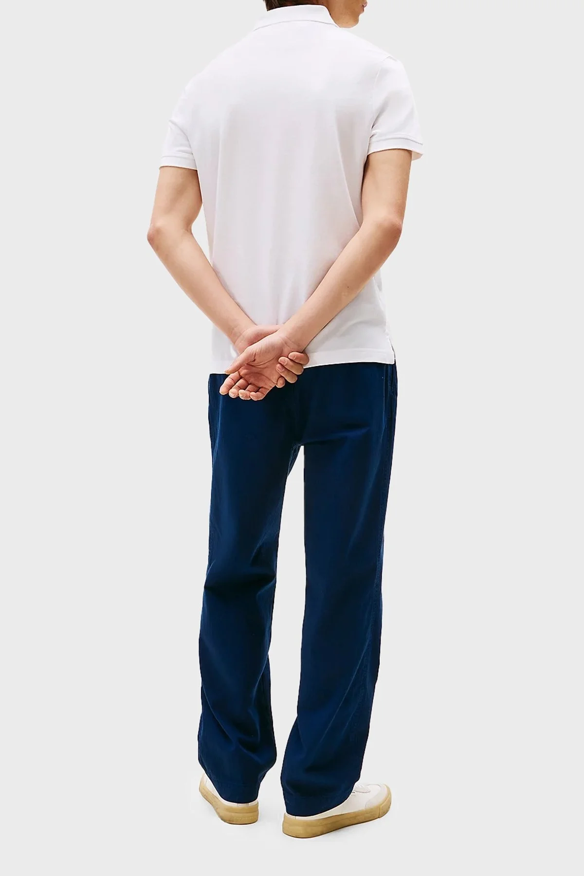 Tommy Hilfiger % 100 Pamuk Regular Fit Düğmeli Erkek Polo Yaka T Shirt MW0MW38456 YBR BEYAZ - 8