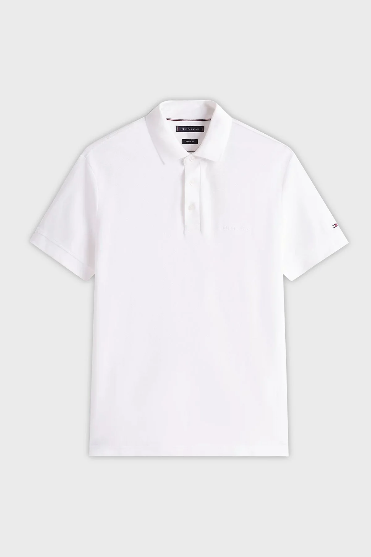 Tommy Hilfiger % 100 Pamuk Regular Fit Düğmeli Erkek Polo Yaka T Shirt MW0MW38456 YBR BEYAZ - 10