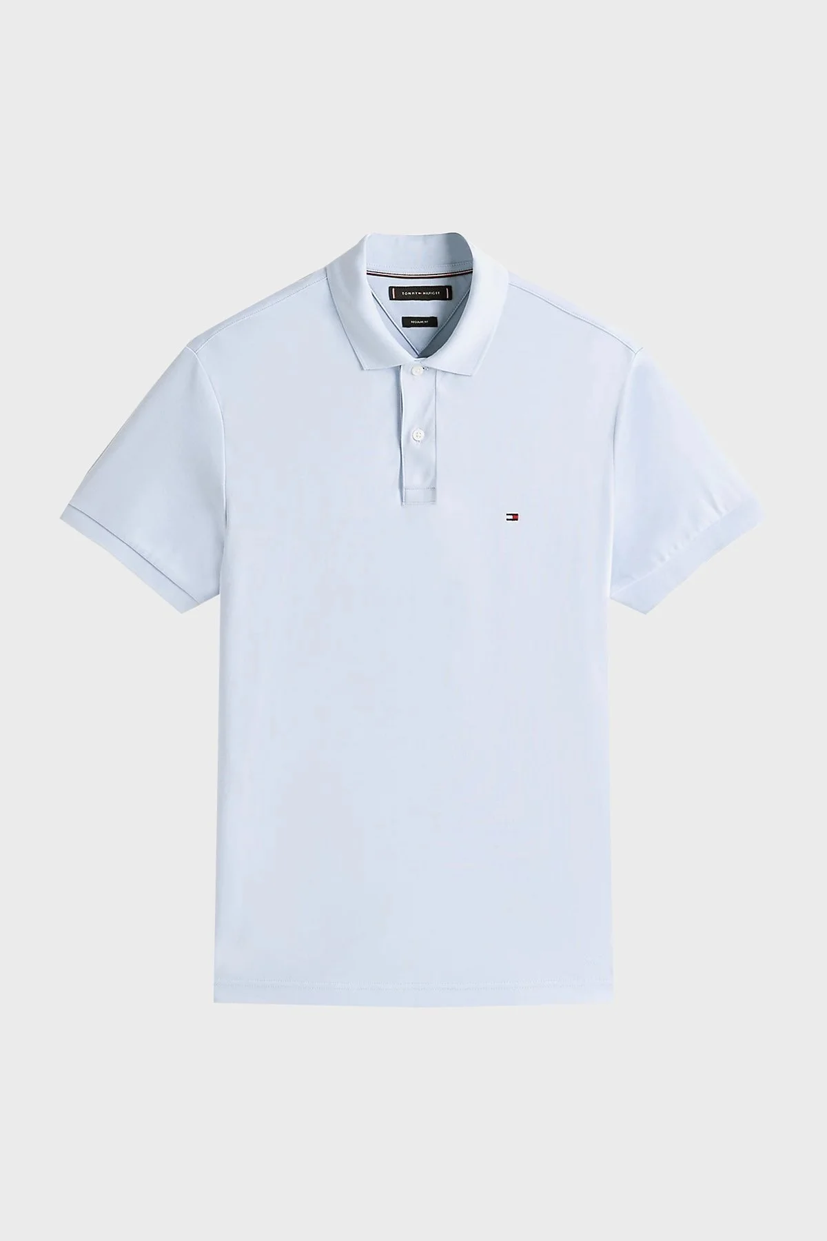 Tommy Hilfiger % 100 Pamuk Regular Fit Düğmeli Erkek Polo Yaka T Shirt MW0MW39994 C1O AÇIK MAVİ - 10