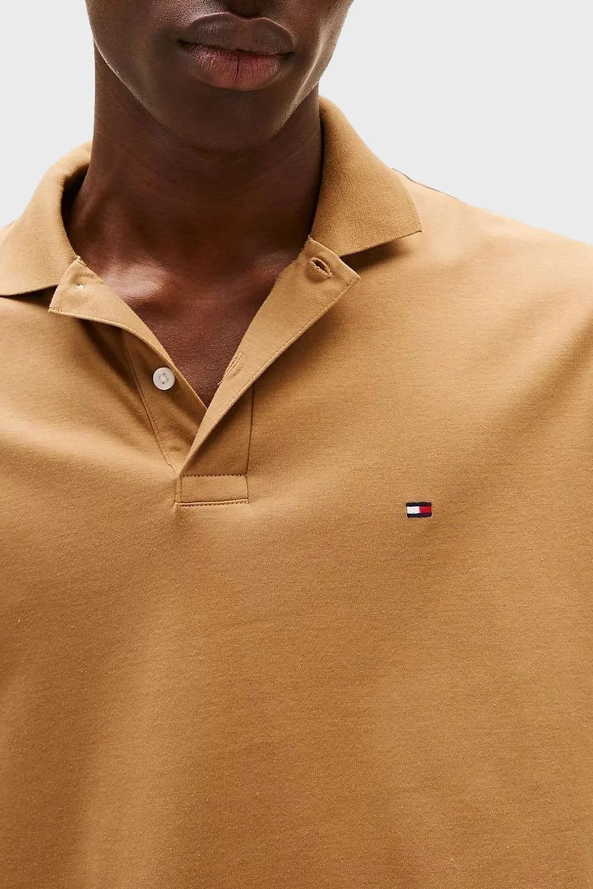 Tommy Hilfiger % 100 Pamuk Regular Fit Düğmeli Erkek Polo Yaka T Shirt MW0MW39994 GWA KAHVE - 7