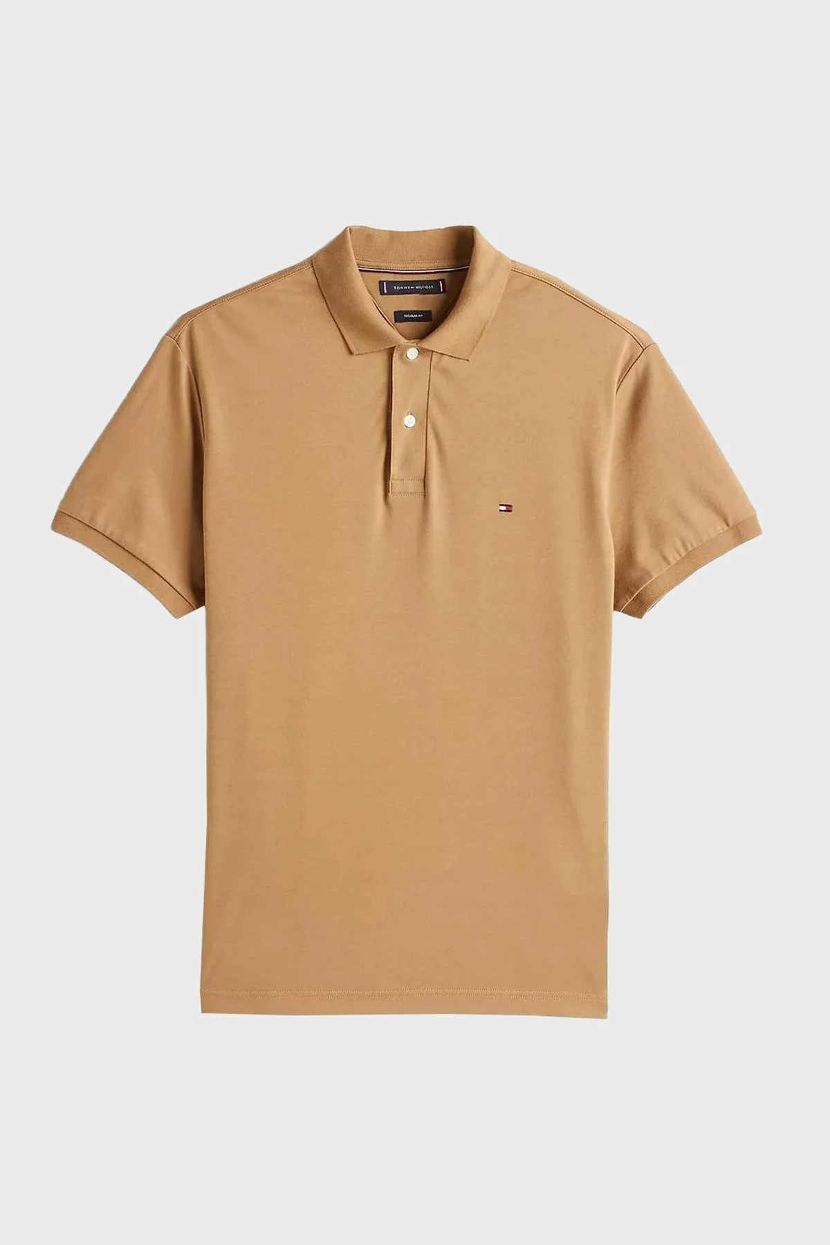 Tommy Hilfiger % 100 Pamuk Regular Fit Düğmeli Erkek Polo Yaka T Shirt MW0MW39994 GWA KAHVE - 8